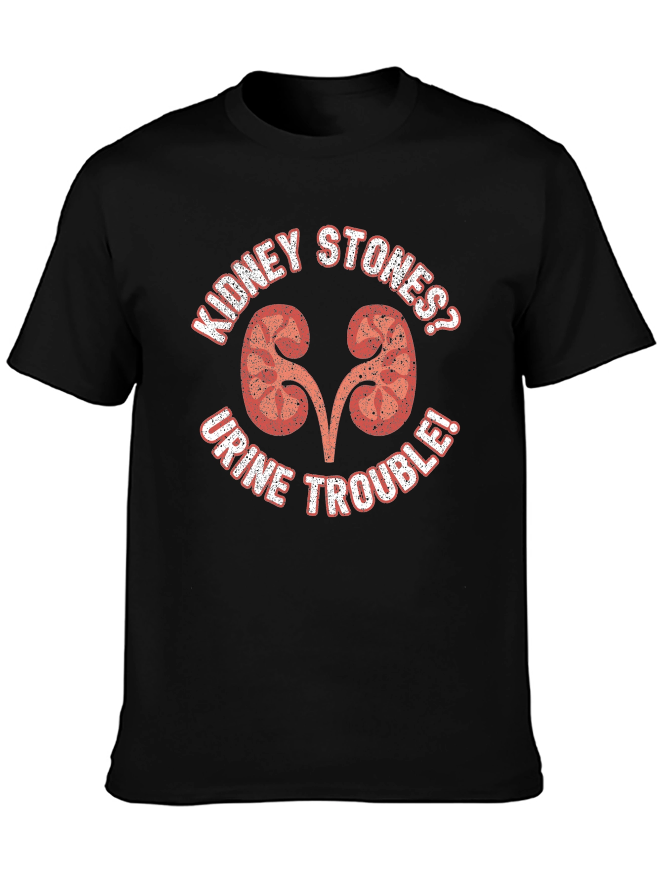 Kidney Stone Humor Graphic Tee - Black