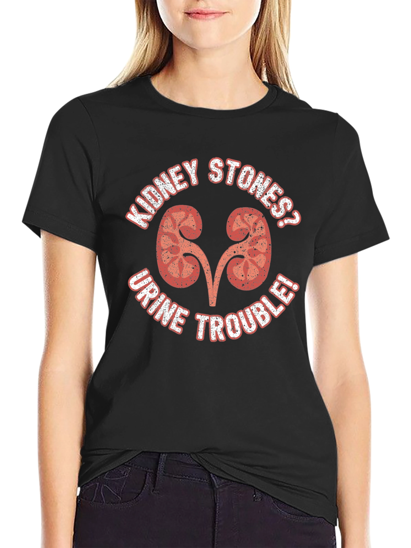 Kidney Stone Humor Graphic Tee - Black