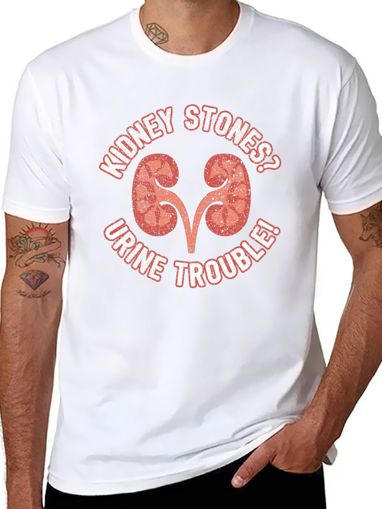 Kidney Stone Humor Graphic Tee - Black