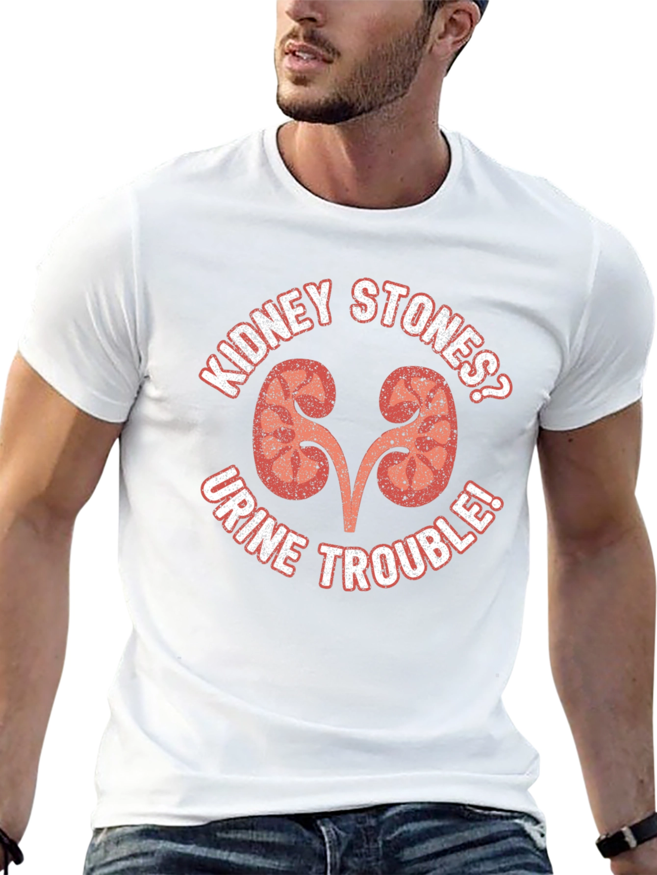Kidney Stone Humor Graphic Tee - Black