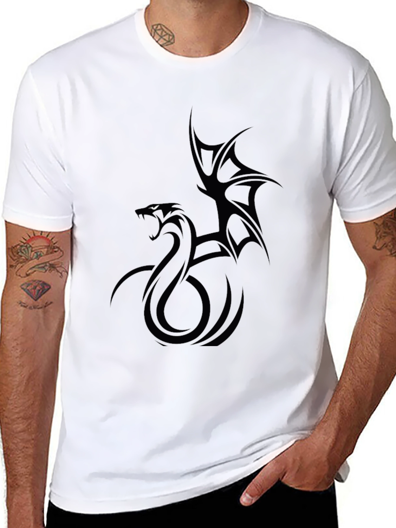 Black Dragon Graphic Tee - Mens Short Sleeve