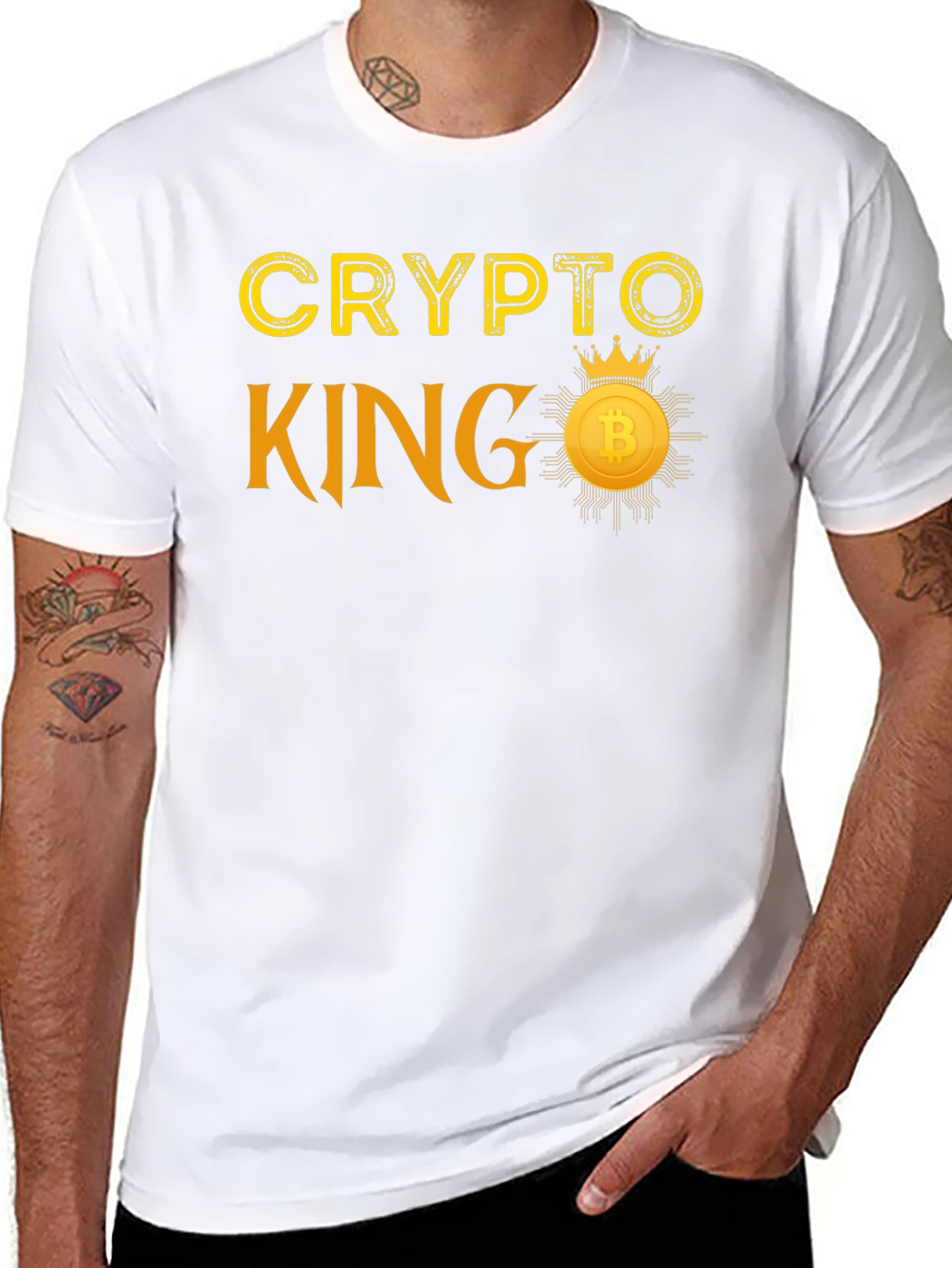 Crypto King T-Shirt Bitcoin Crown Graphic Tee
