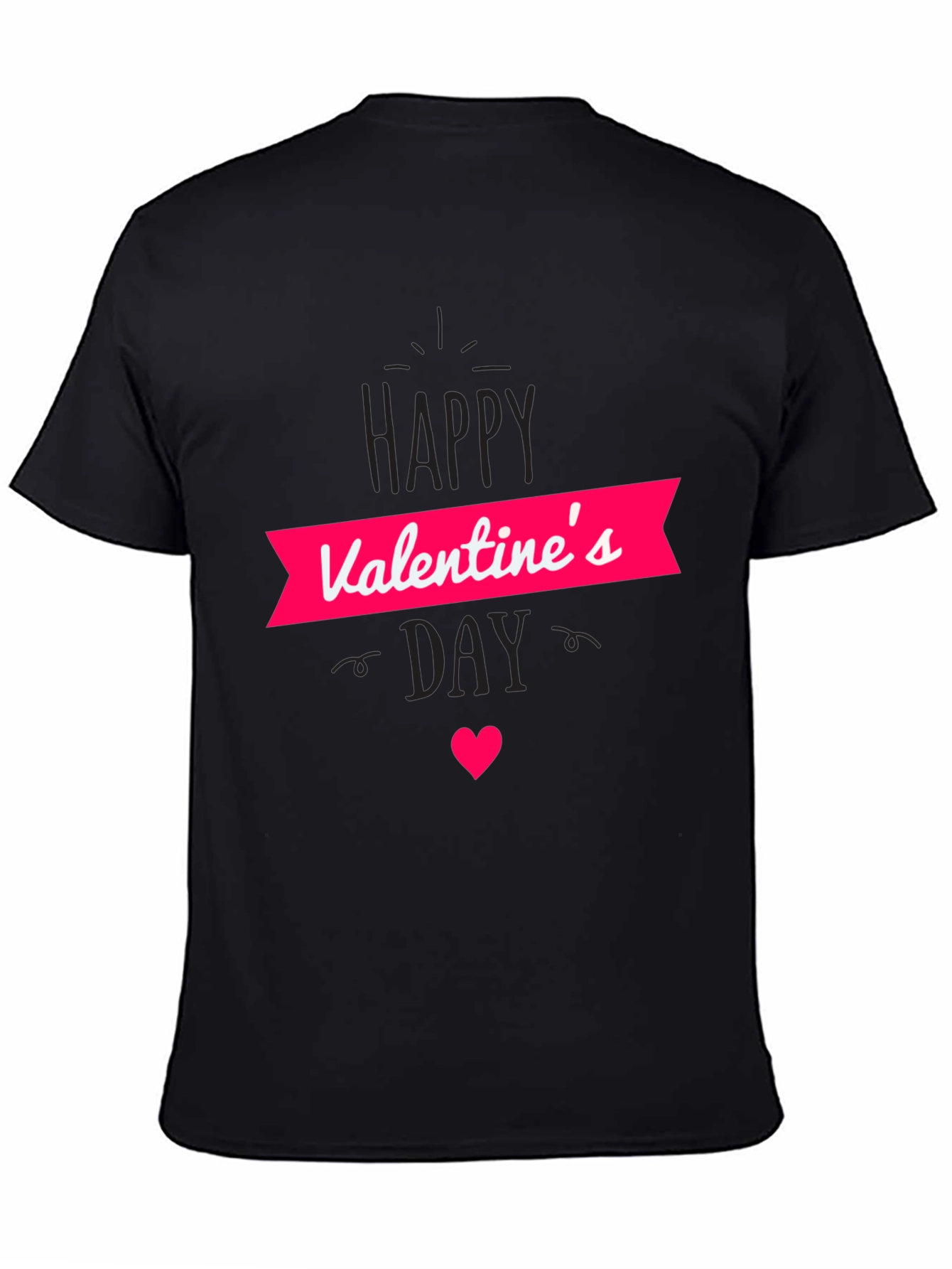 Valentines Day Graphic Tee - Black