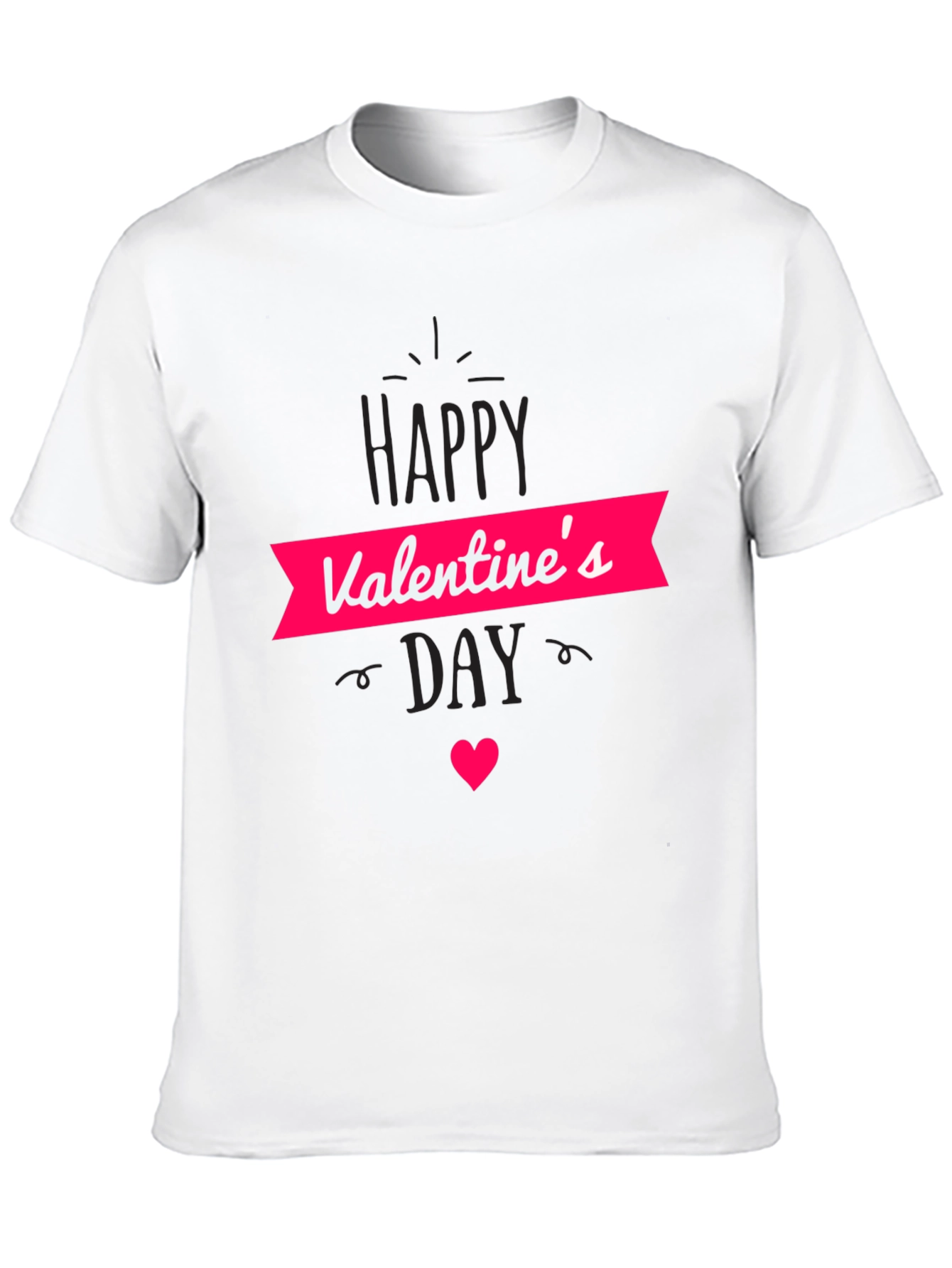 Valentines Day Graphic Tee - Black