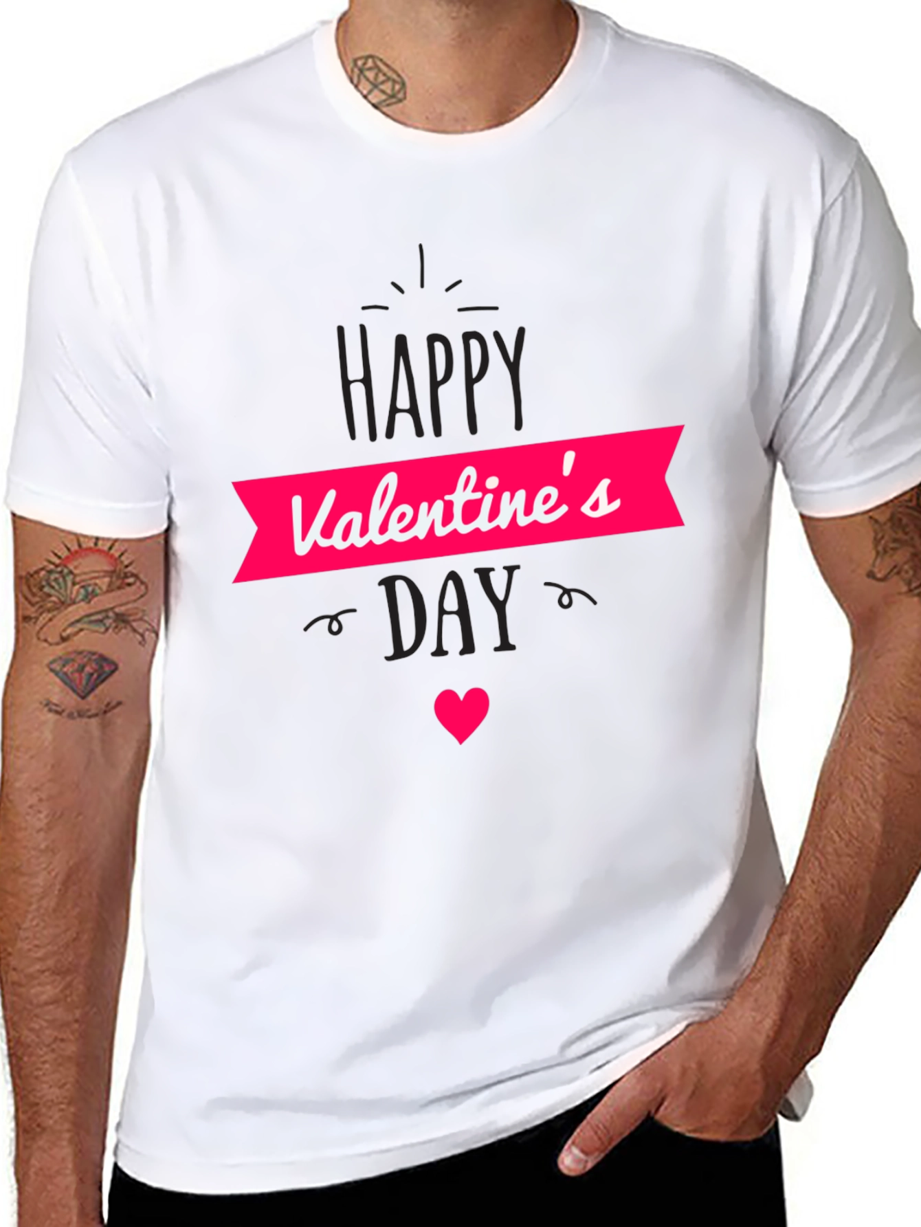 Valentines Day Graphic Tee - Black