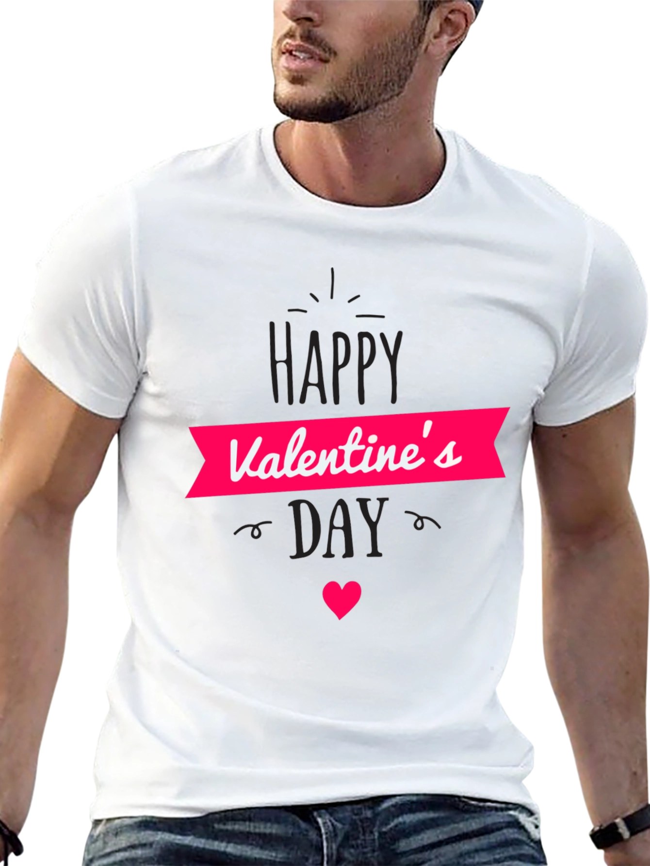 Valentines Day Graphic Tee - Black