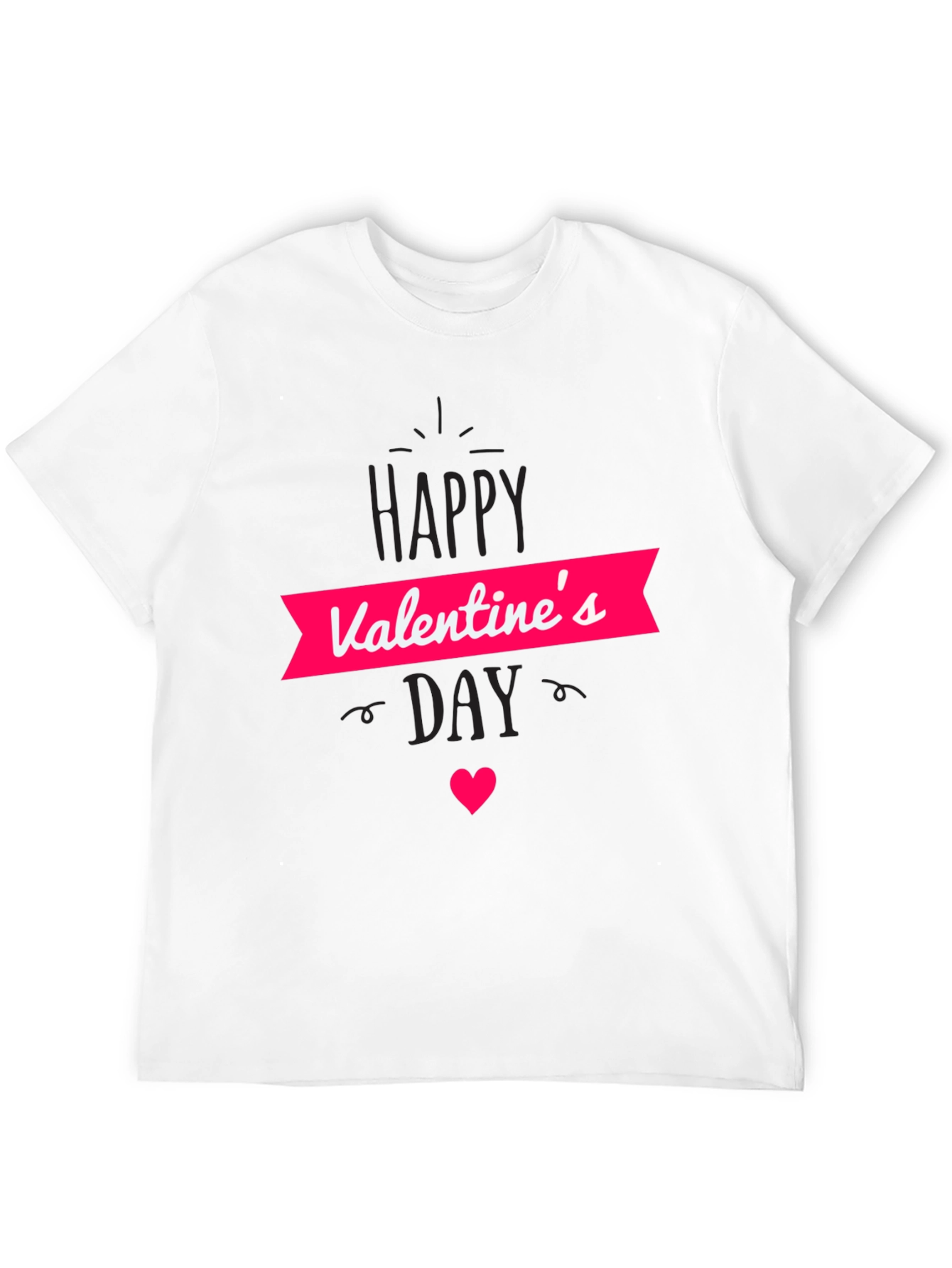 Valentines Day Graphic Tee - Black