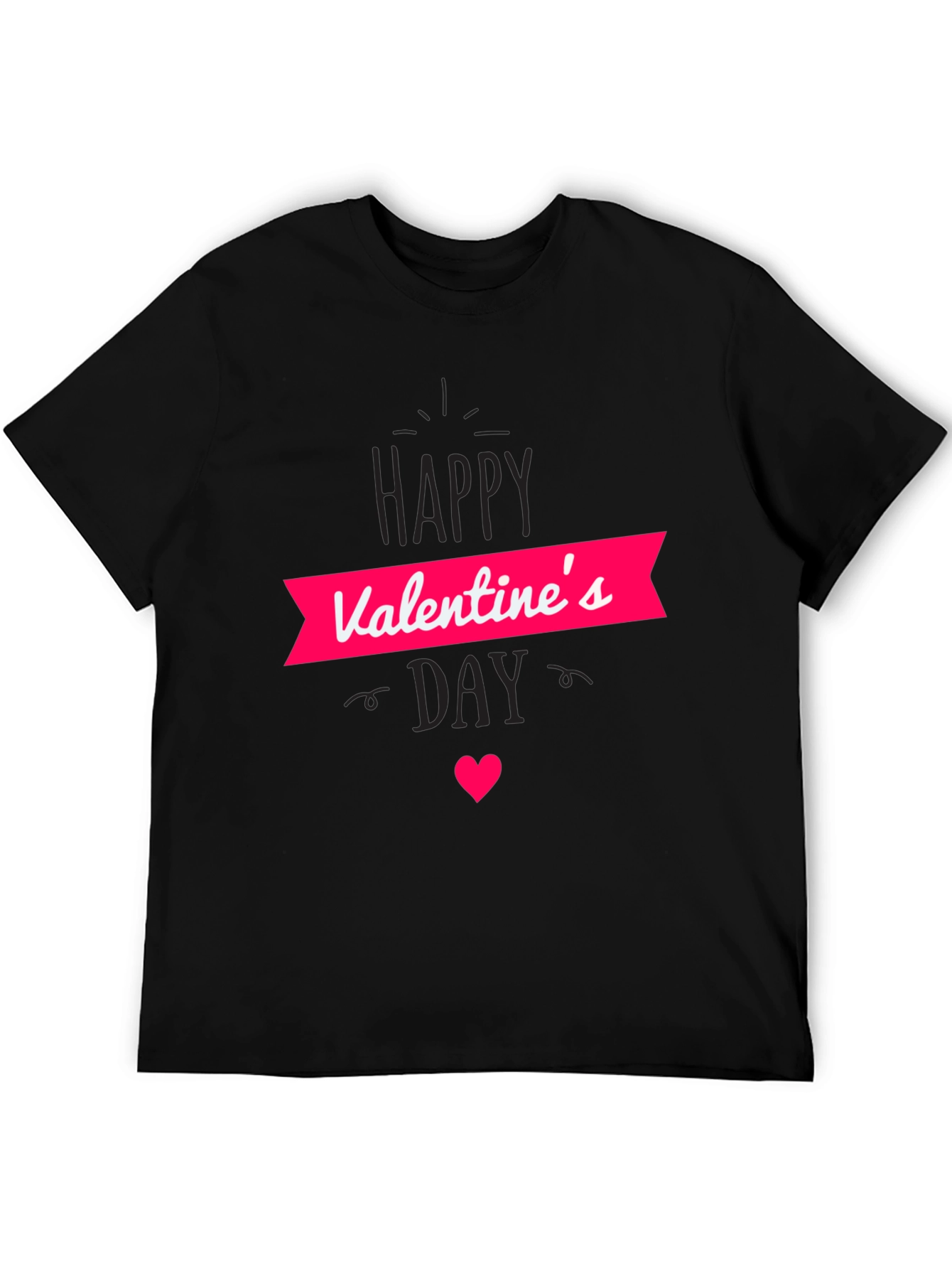 Valentines Day Graphic Tee - Black