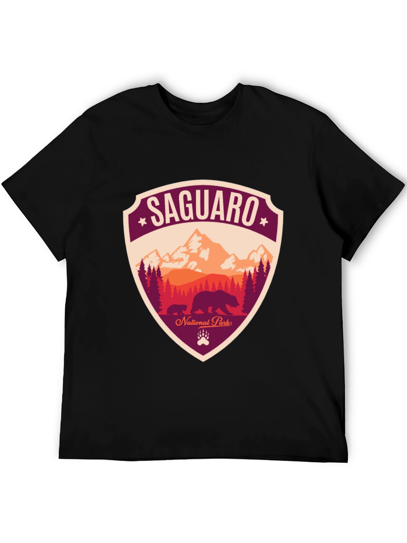 Saguaro National Park Black T-Shirt