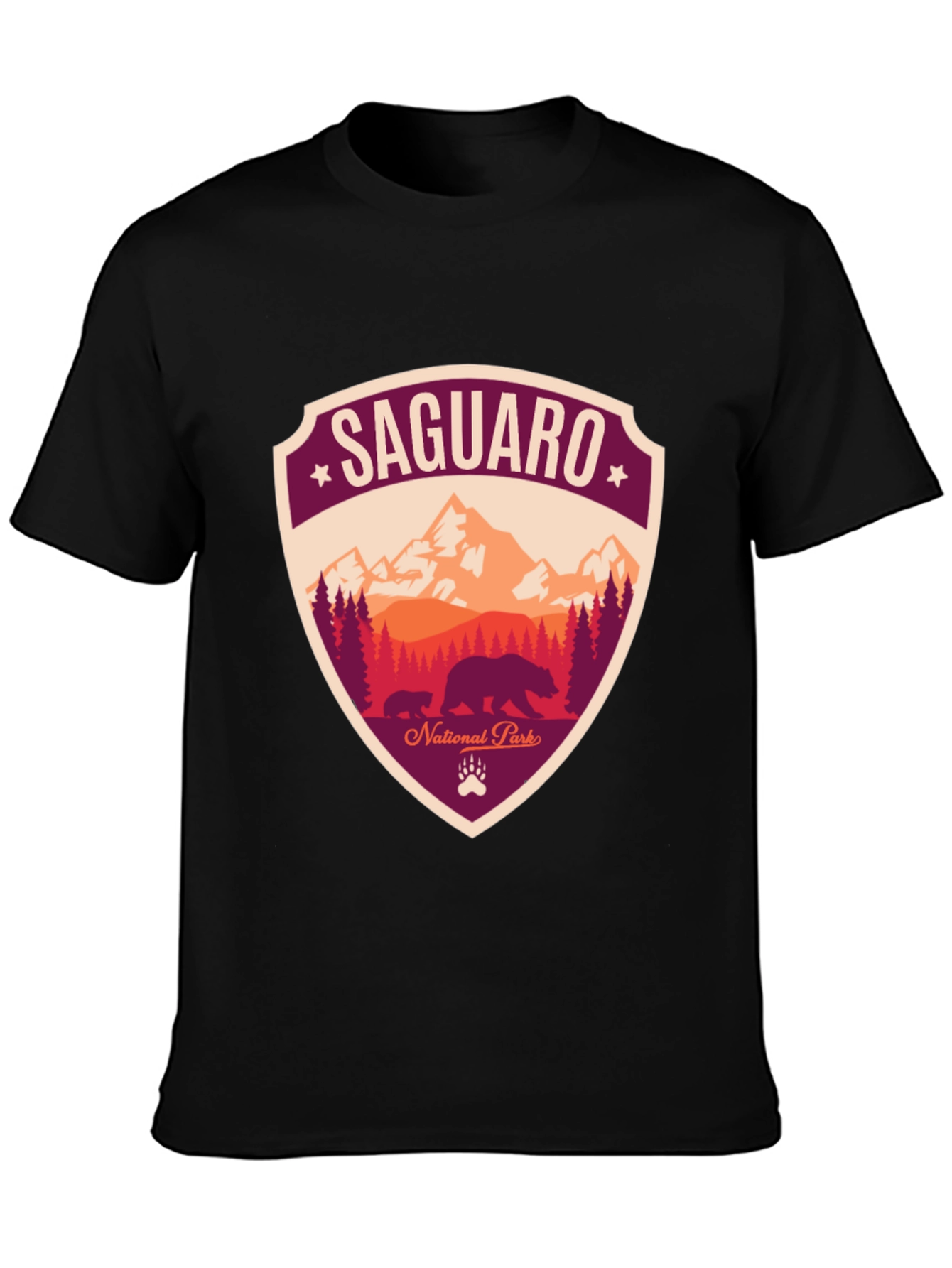 Saguaro National Park Black T-Shirt