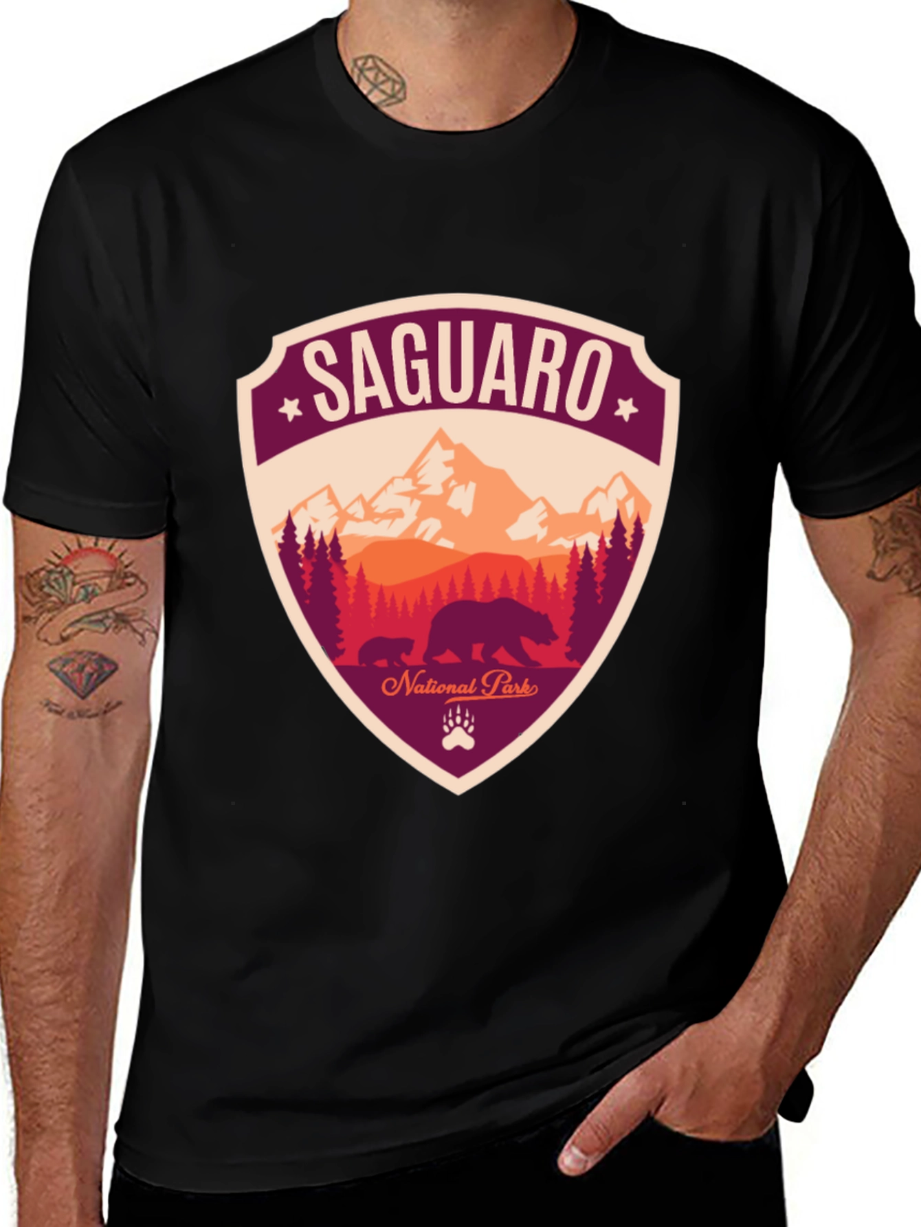 Saguaro National Park Black T-Shirt
