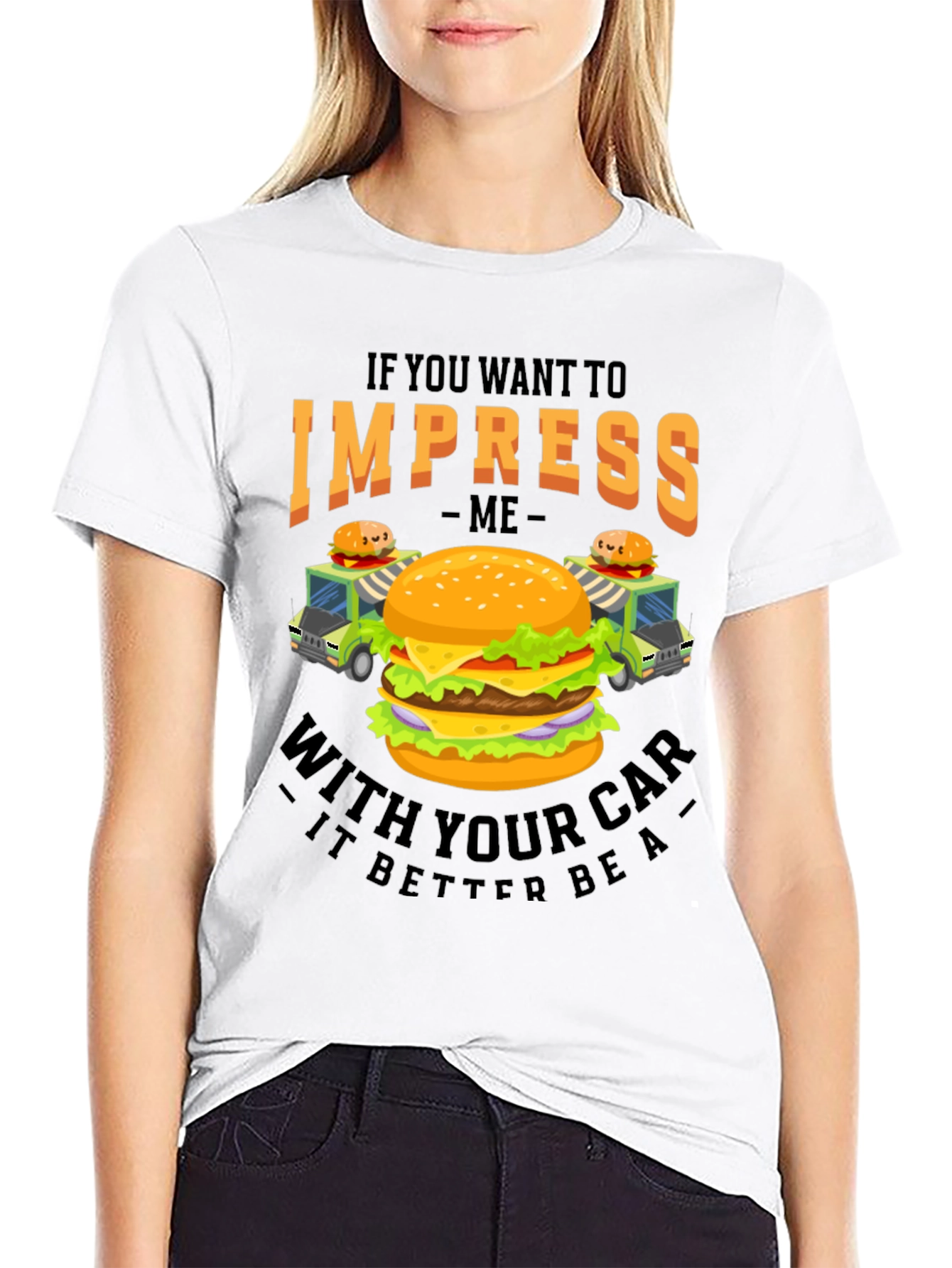 Impress Car Burger Black T-Shirt