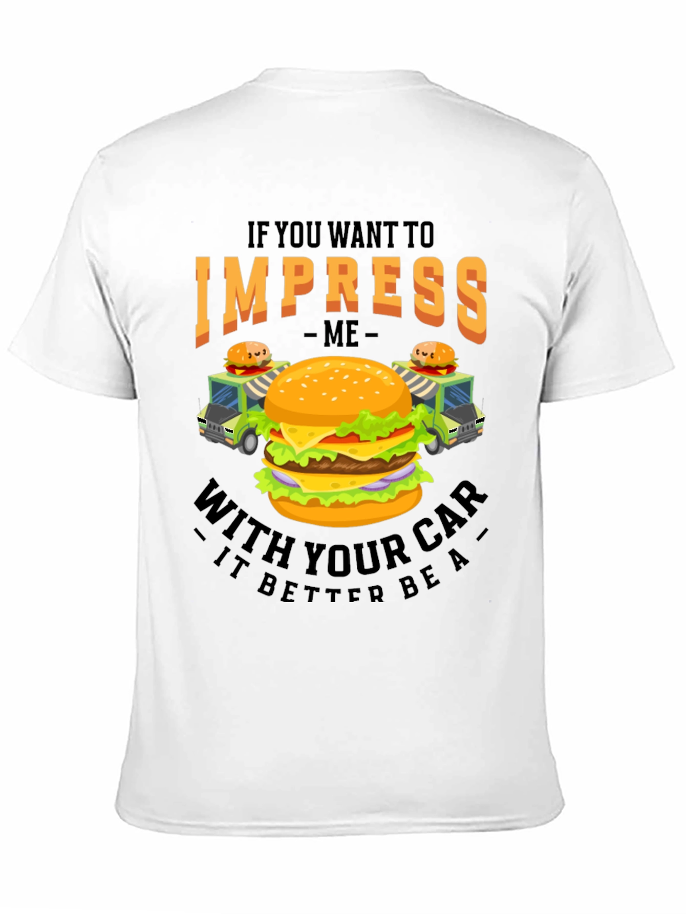 Impress Car Burger Black T-Shirt