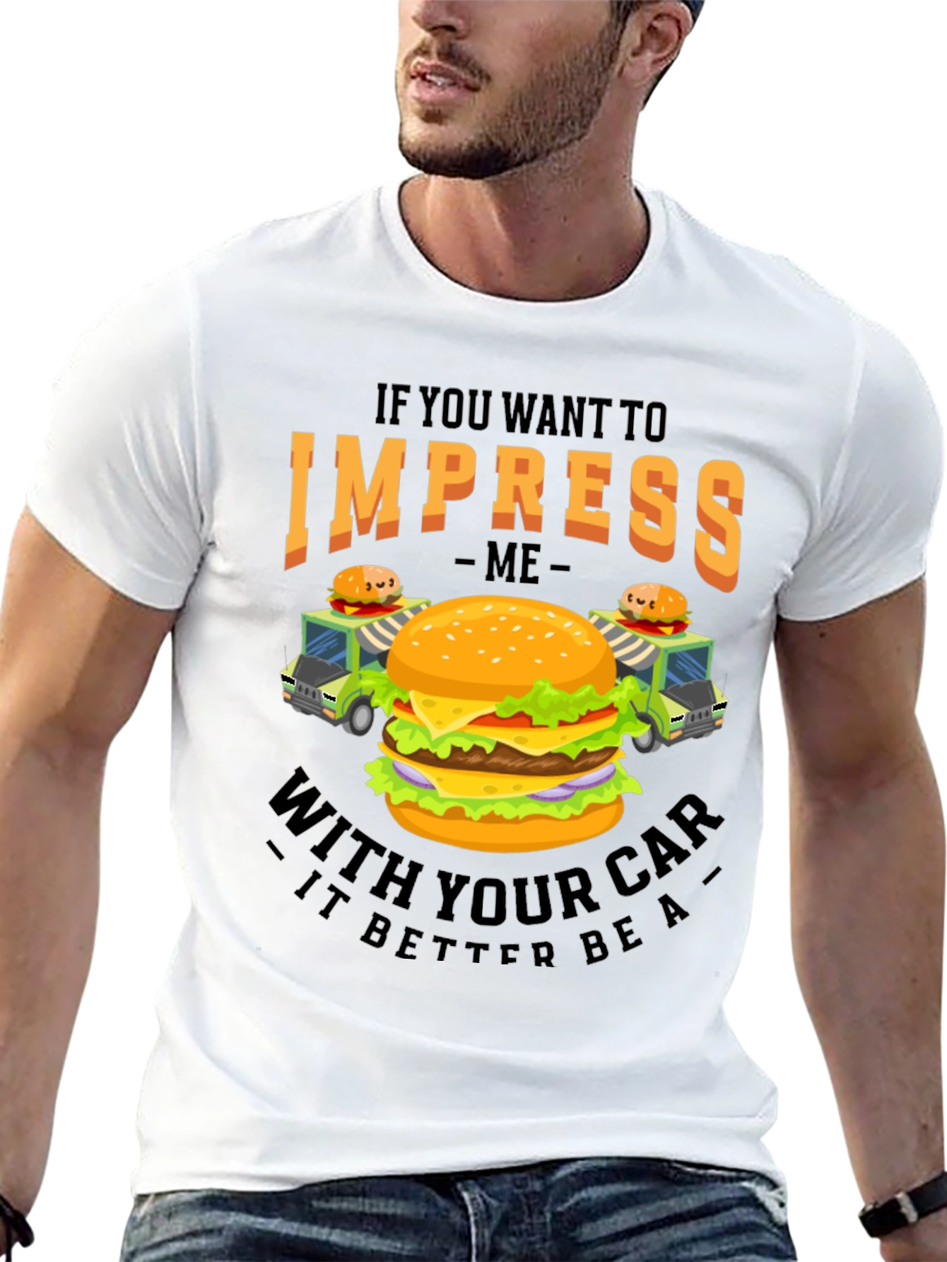 Impress Car Burger Black T-Shirt
