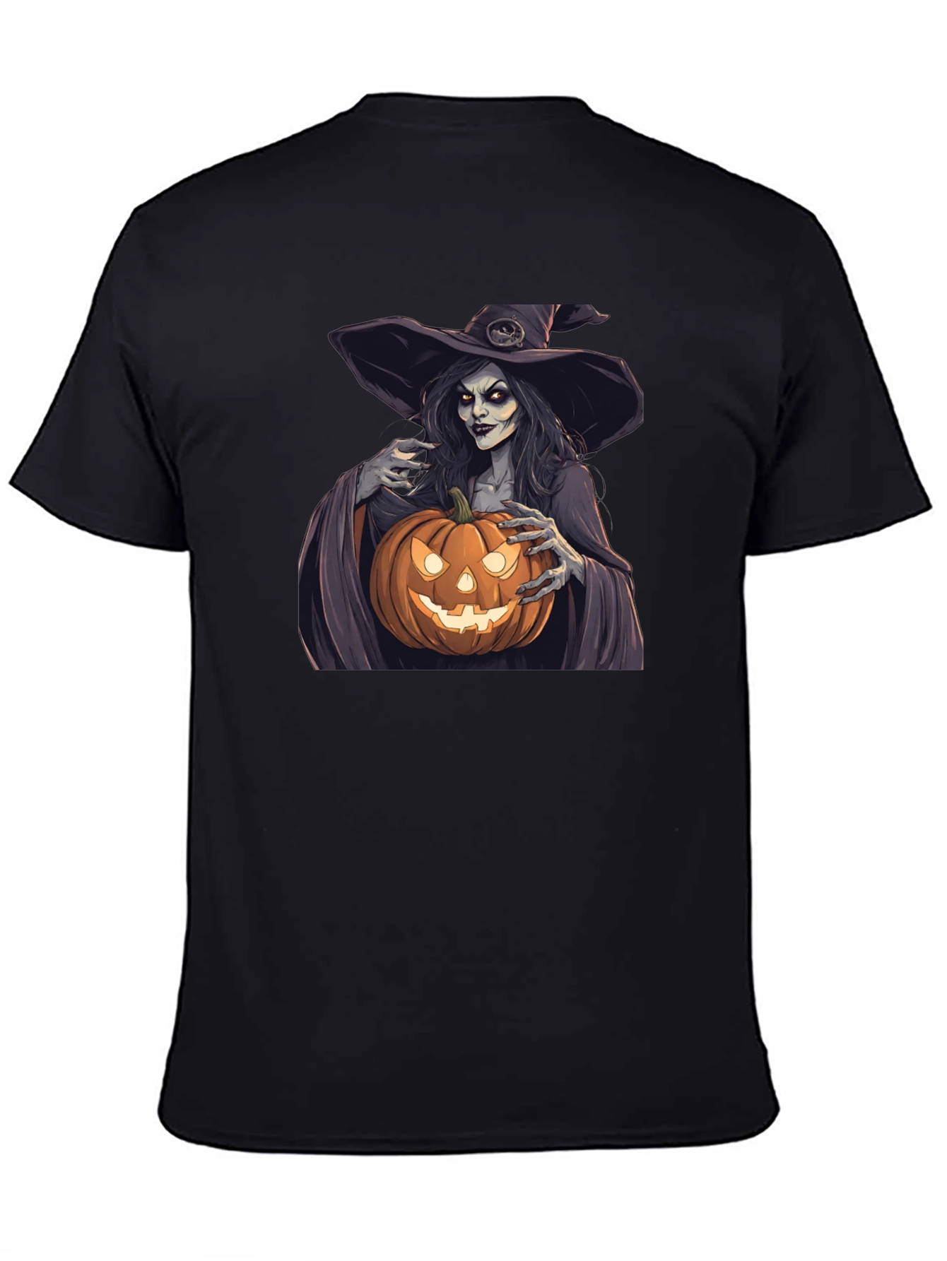 Witch Pumpkin Graphic Tee - Halloween T-Shirt