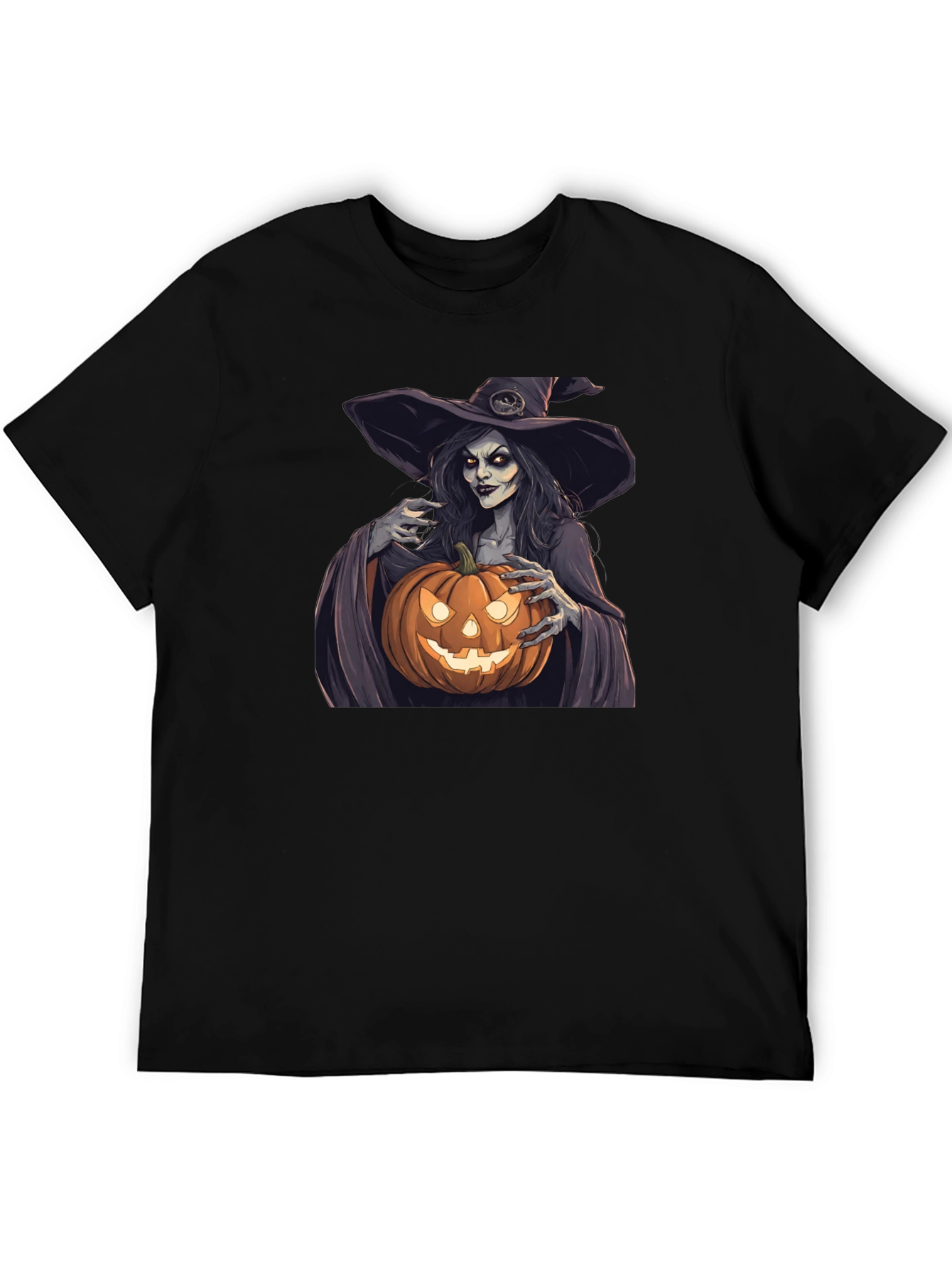 Witch Pumpkin Graphic Tee - Halloween T-Shirt