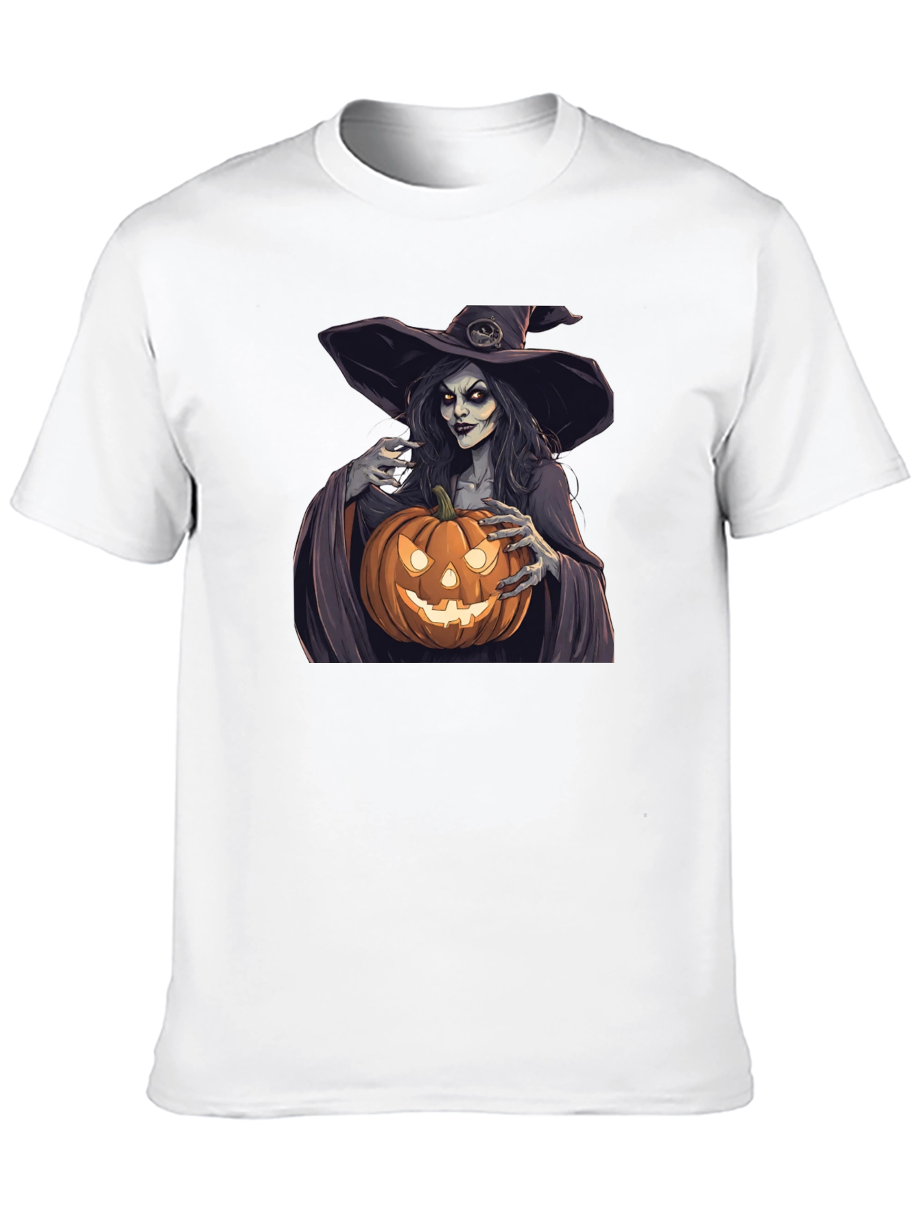 Witch Pumpkin Graphic Tee - Halloween T-Shirt