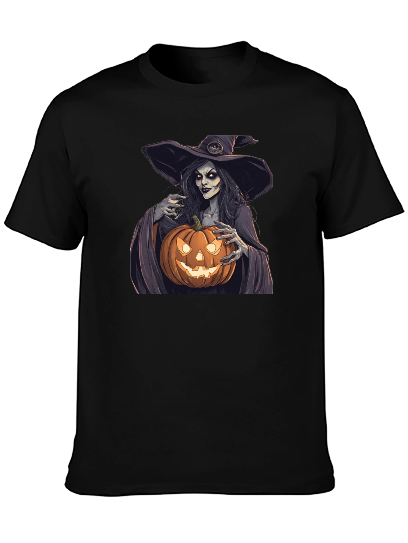 Witch Pumpkin Graphic Tee - Halloween T-Shirt