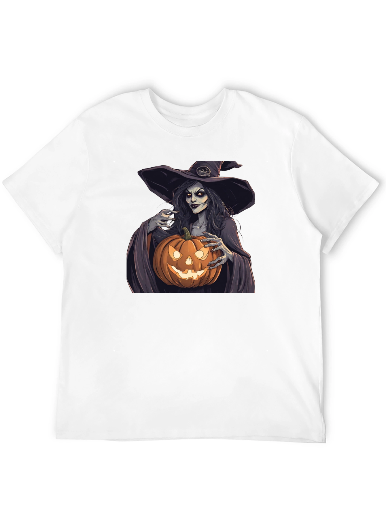Witch Pumpkin Graphic Tee - Halloween T-Shirt
