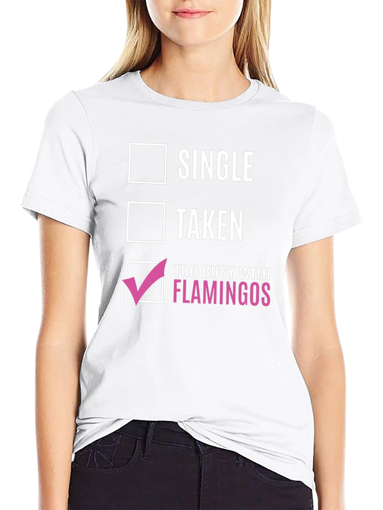 Busy With Flamingos Graphic Tee