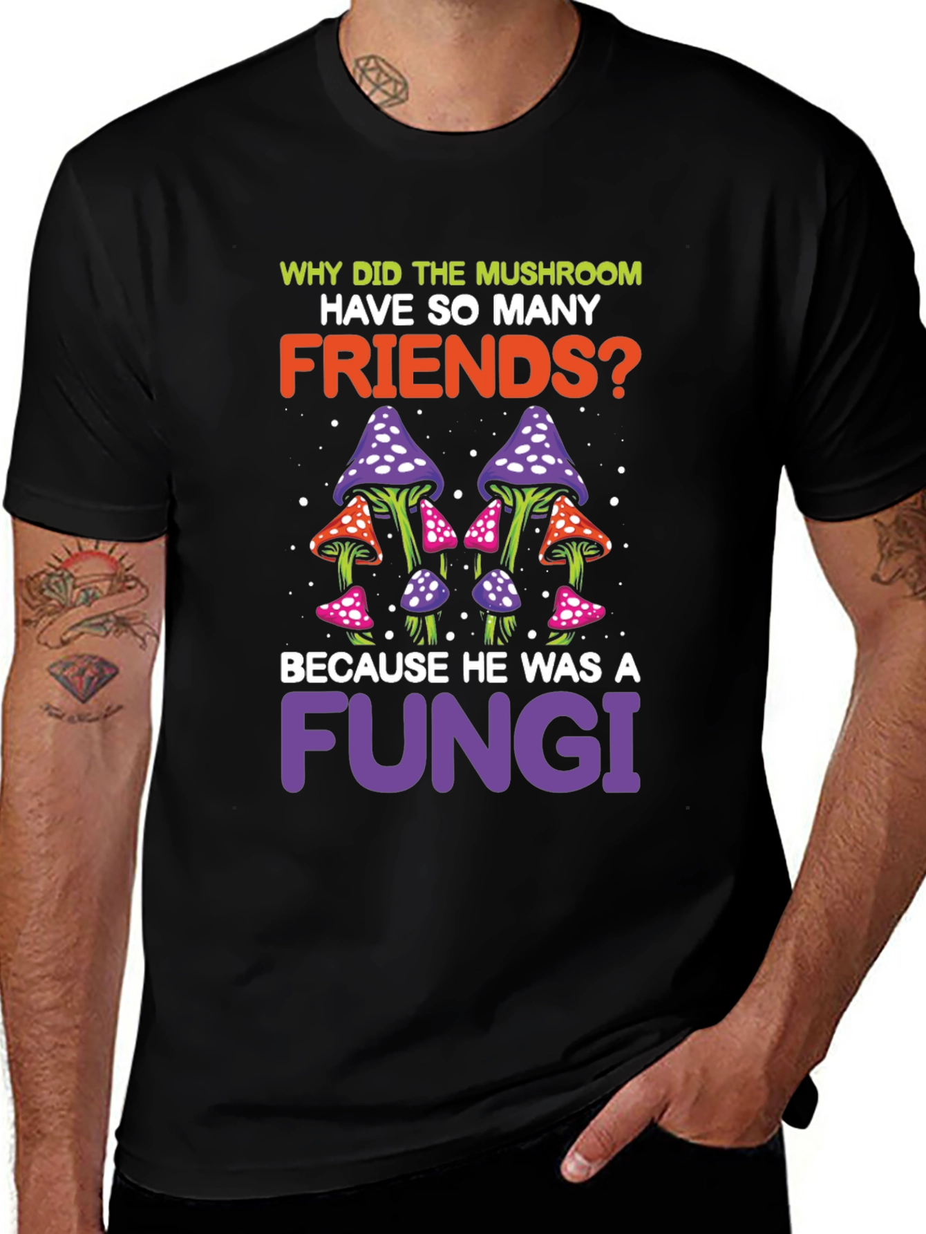 Mushroom Fungi Pun Graphic T-Shirt
