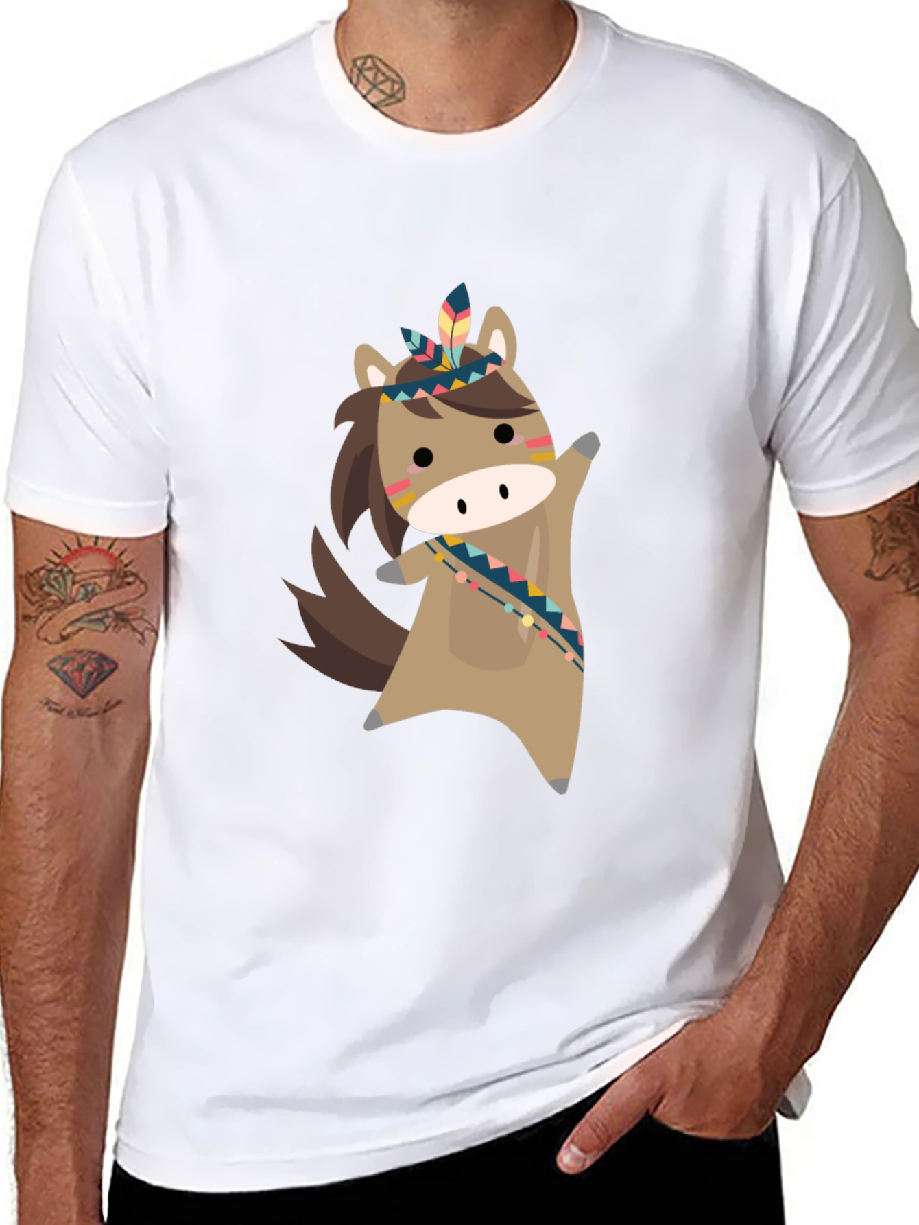 Cute Cartoon Horse Tee