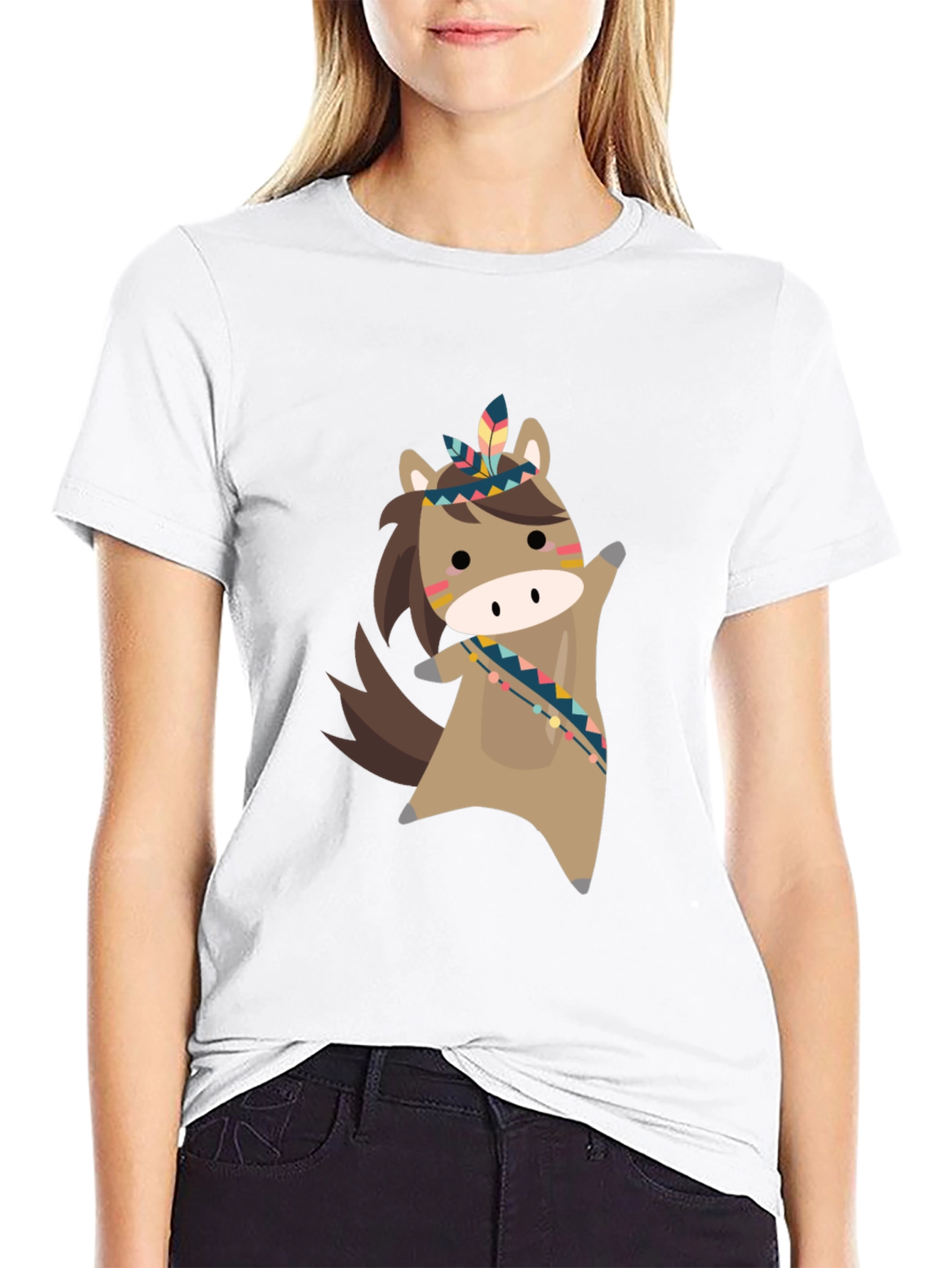Cute Cartoon Horse Tee