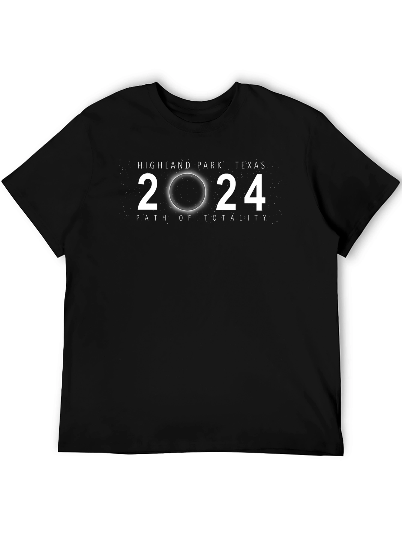 Highland Park Texas Eclipse 2024 Path of Totality T-Shirt