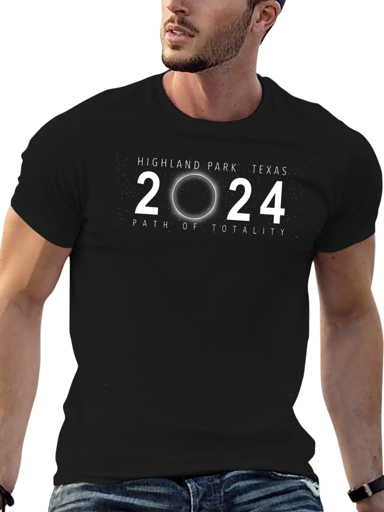 Highland Park Texas Eclipse 2024 Path of Totality T-Shirt