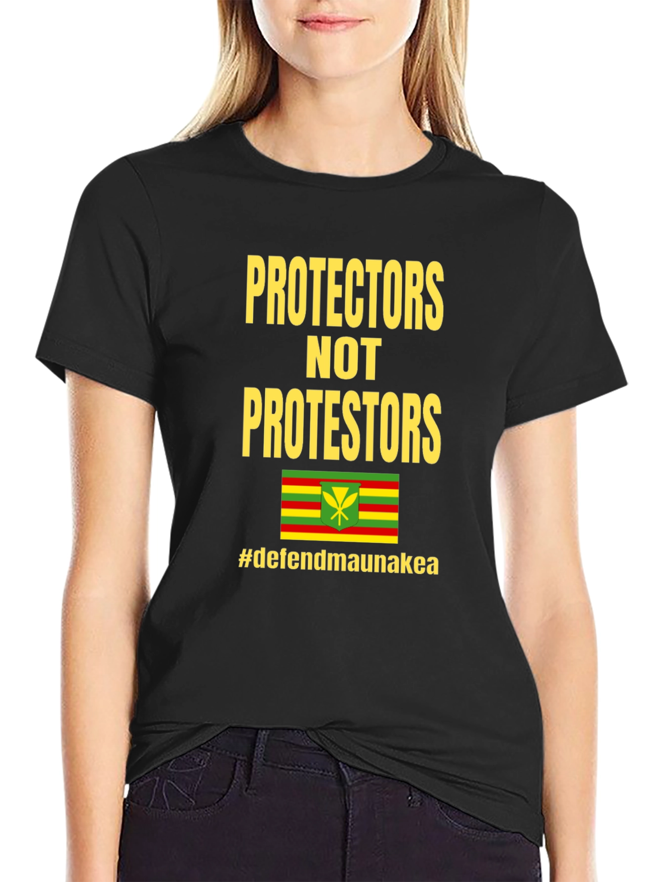 Protectors Not Protesters Tee - Defend Mauna Kea