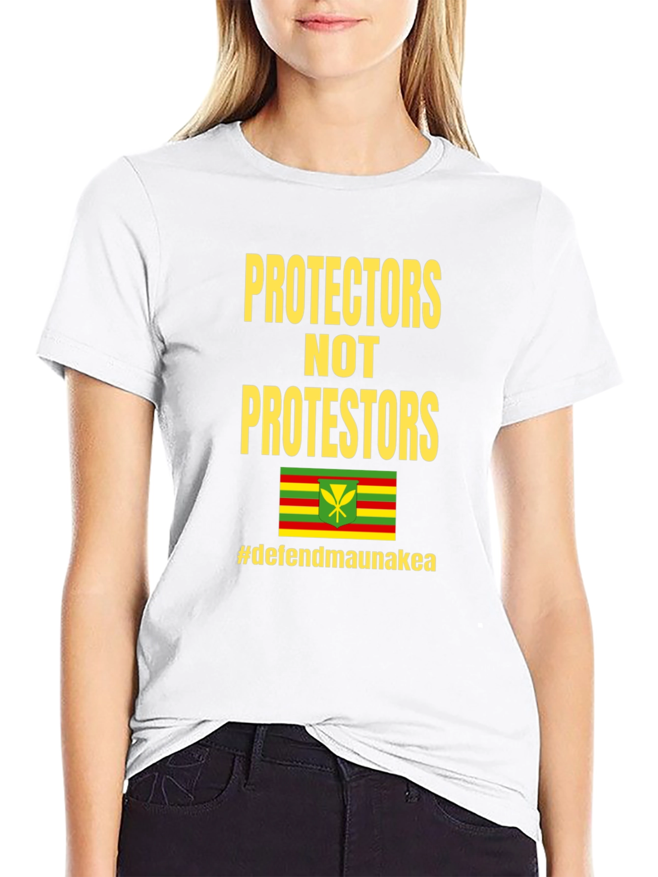 Protectors Not Protesters Tee - Defend Mauna Kea