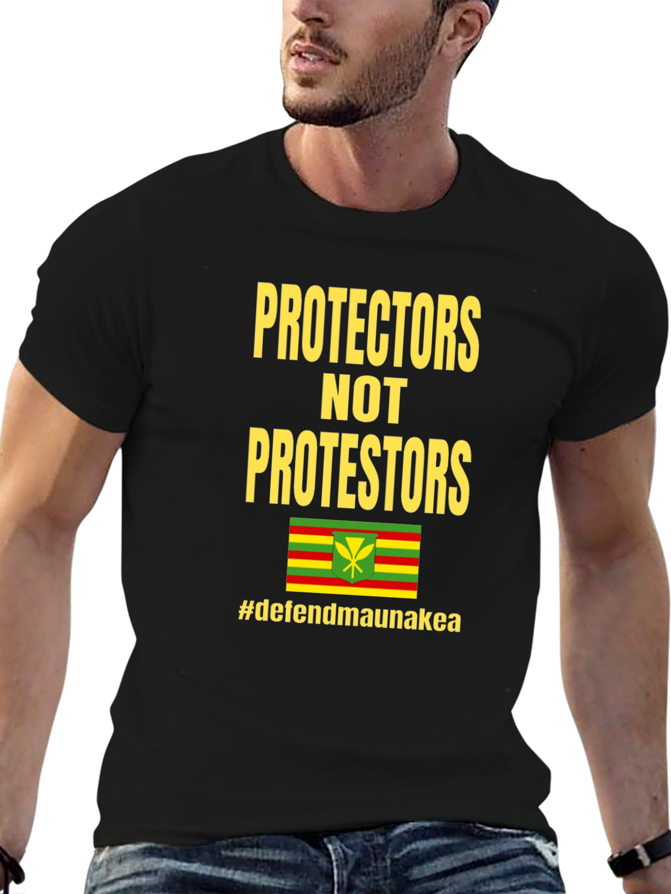 Protectors Not Protesters Tee - Defend Mauna Kea
