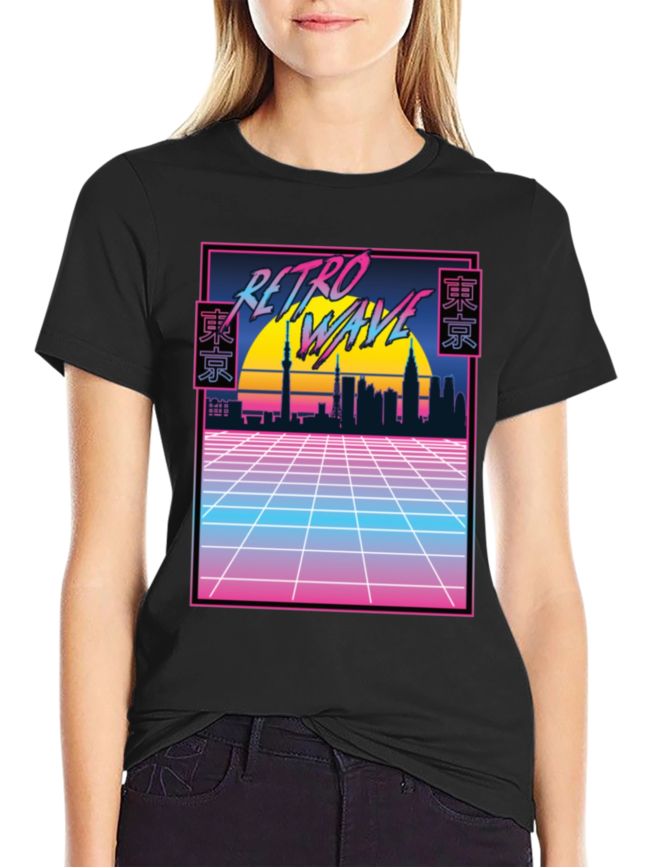 Retro Wave Tokyo Skyline T-Shirt