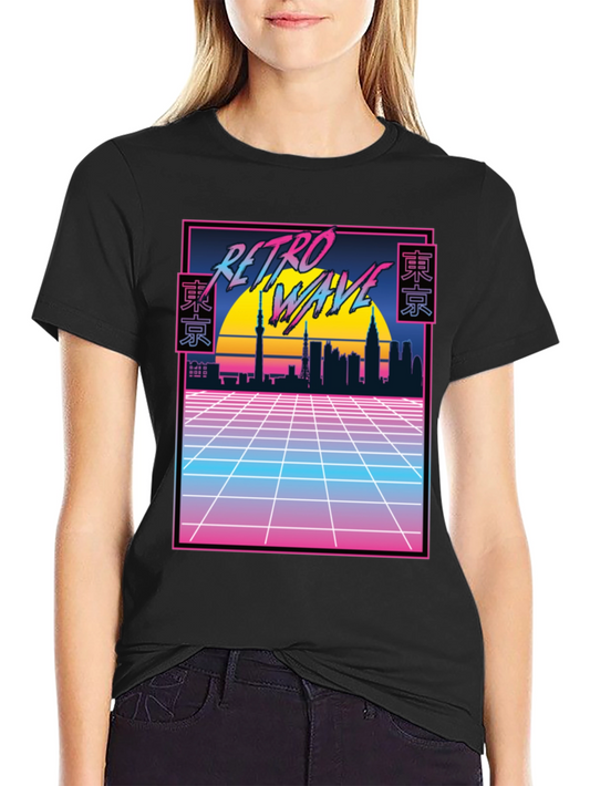 Retro Wave Tokyo Skyline T-Shirt