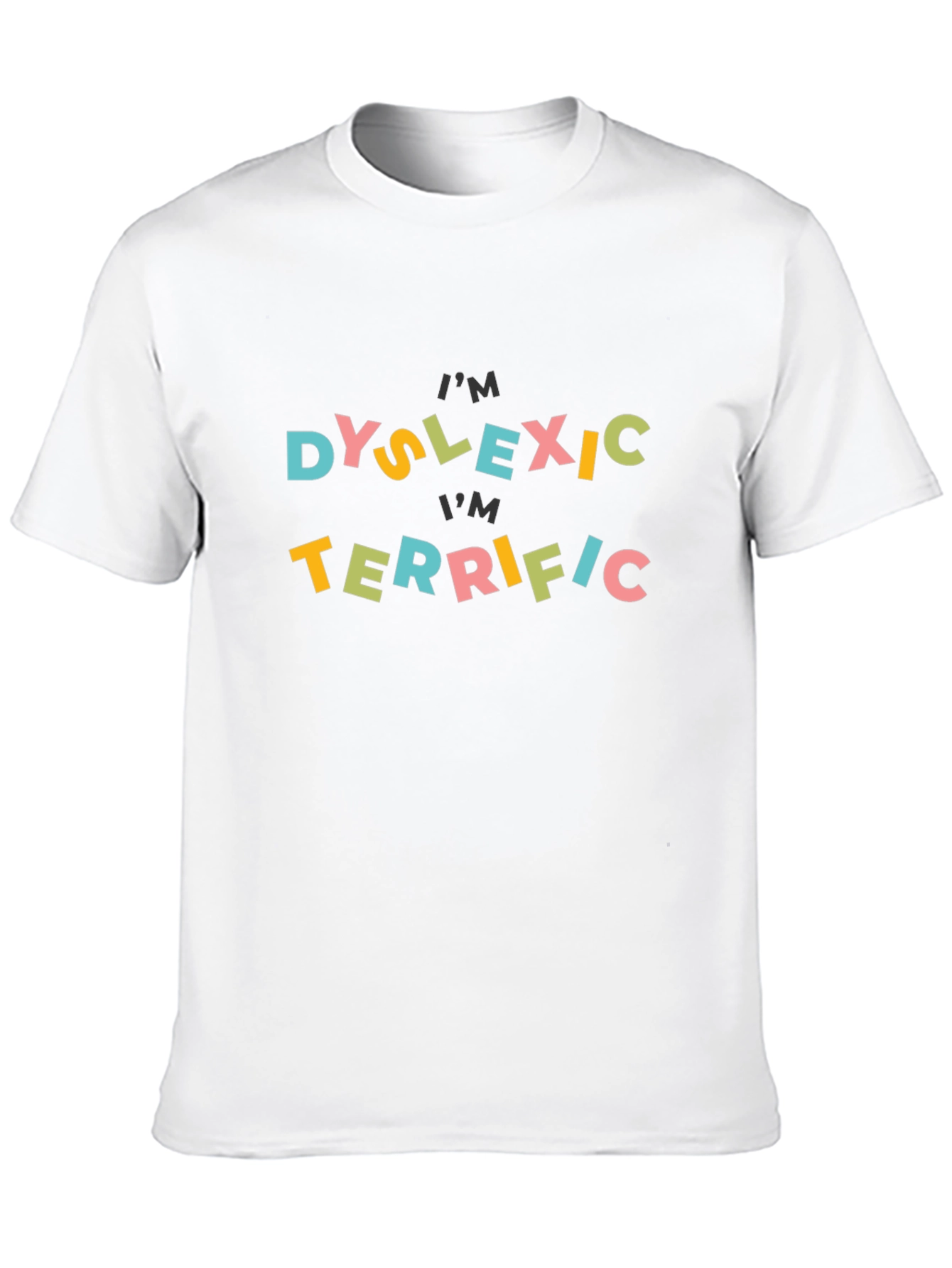 Dyslexic Terrific Graphic T-Shirt - Black Cotton