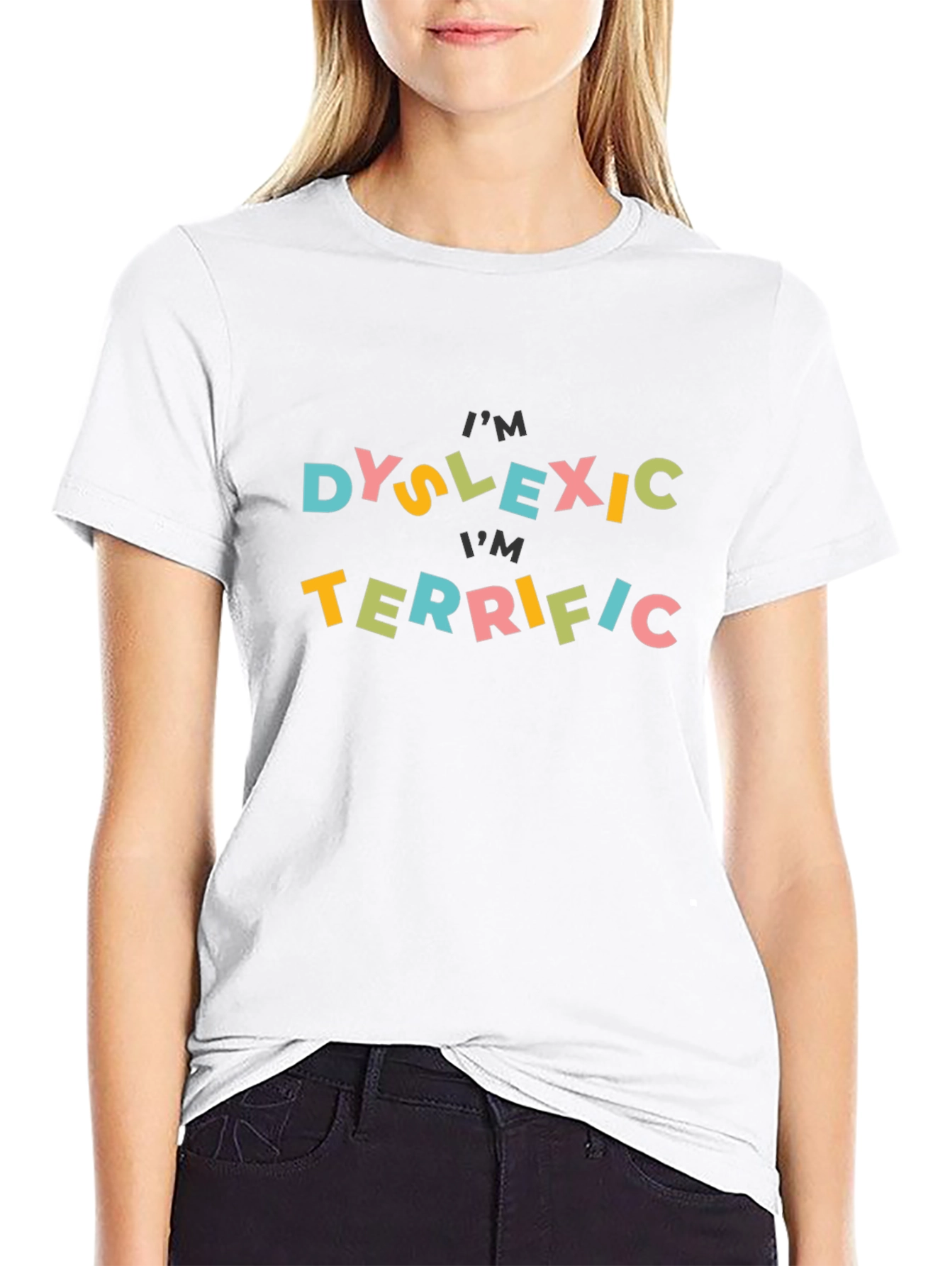 Dyslexic Terrific Graphic T-Shirt - Black Cotton
