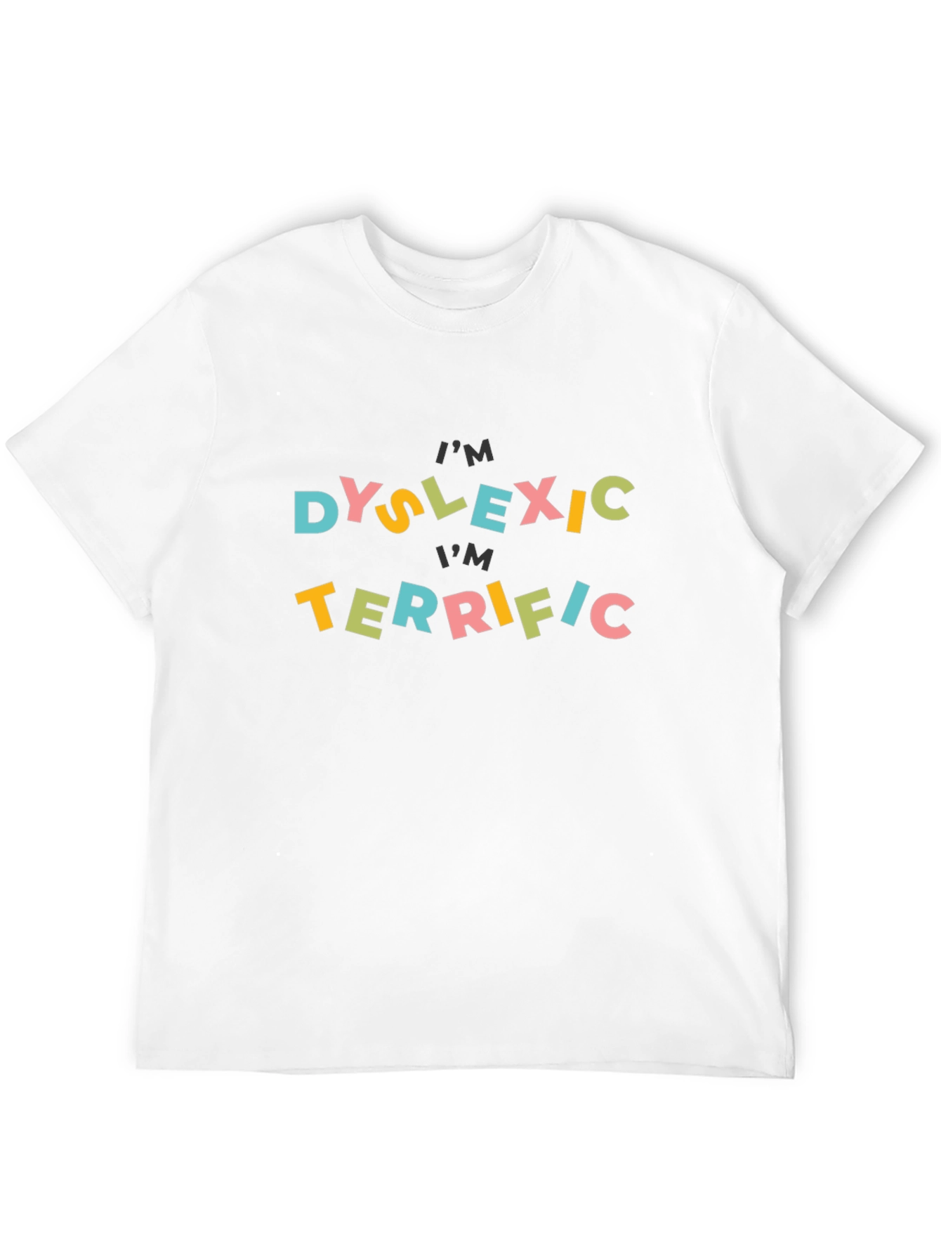 Dyslexic Terrific Graphic T-Shirt - Black Cotton