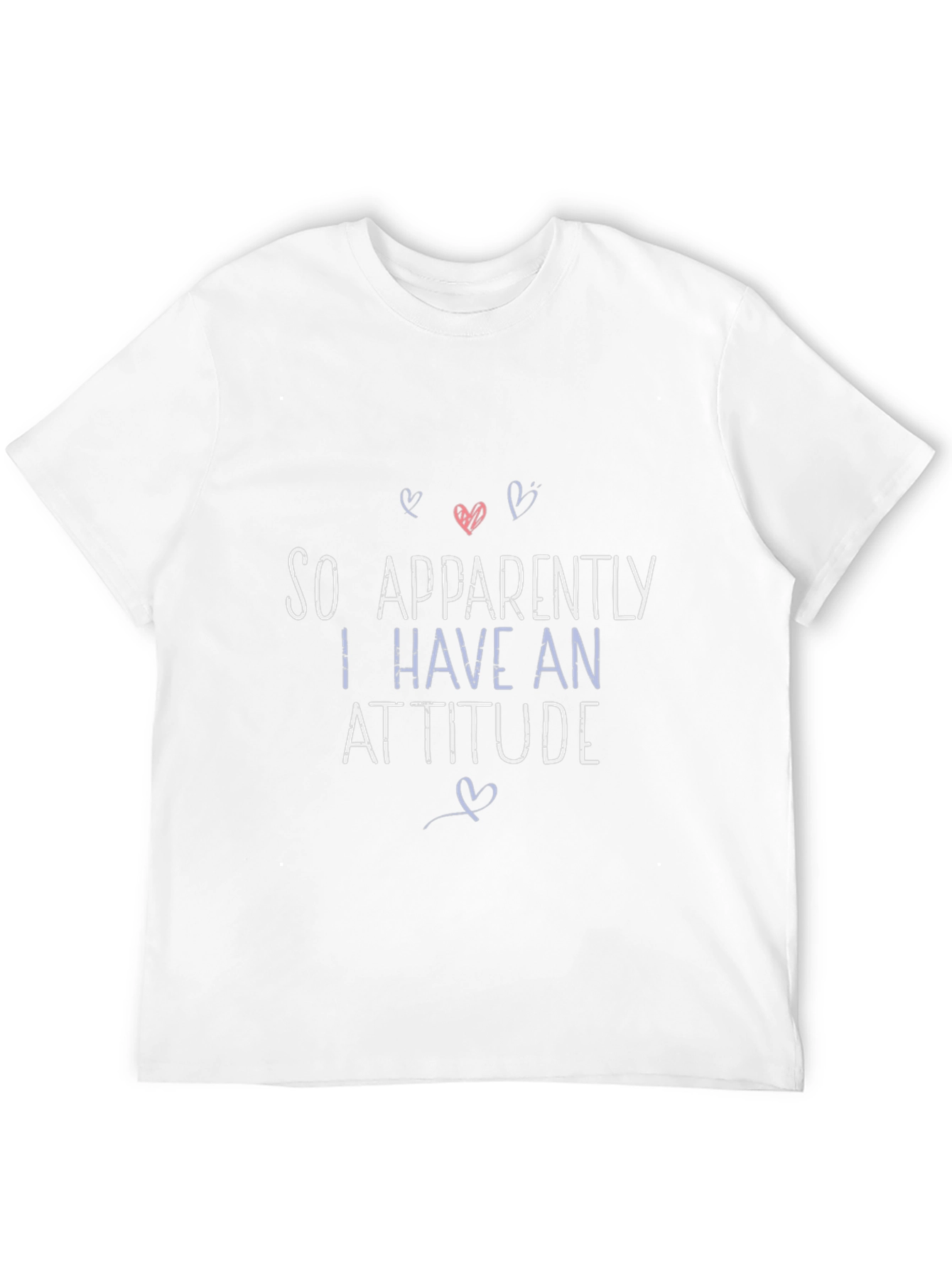 Funny Attitude T-Shirt - Black Crew Neck Tee