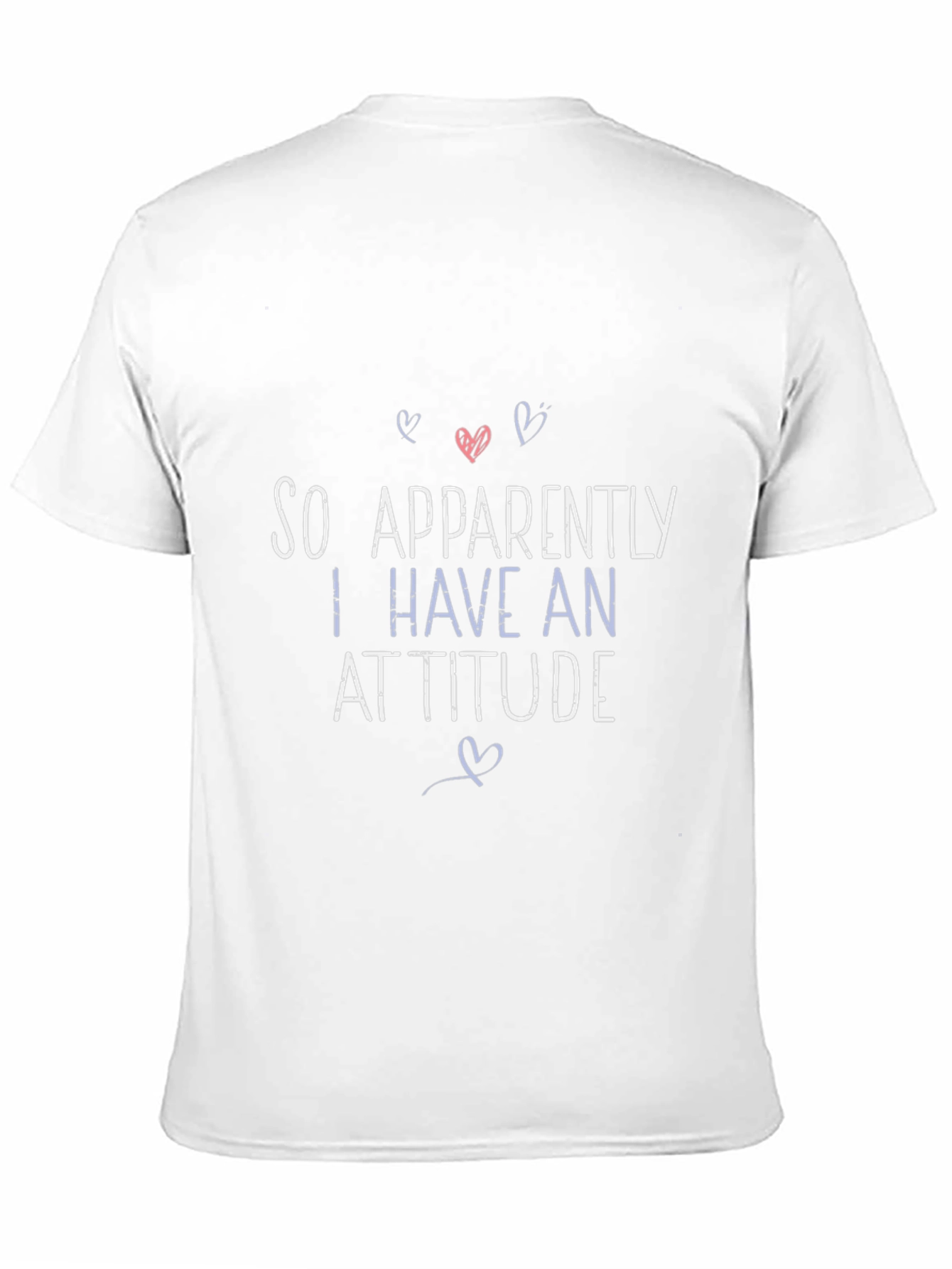 Funny Attitude T-Shirt - Black Crew Neck Tee