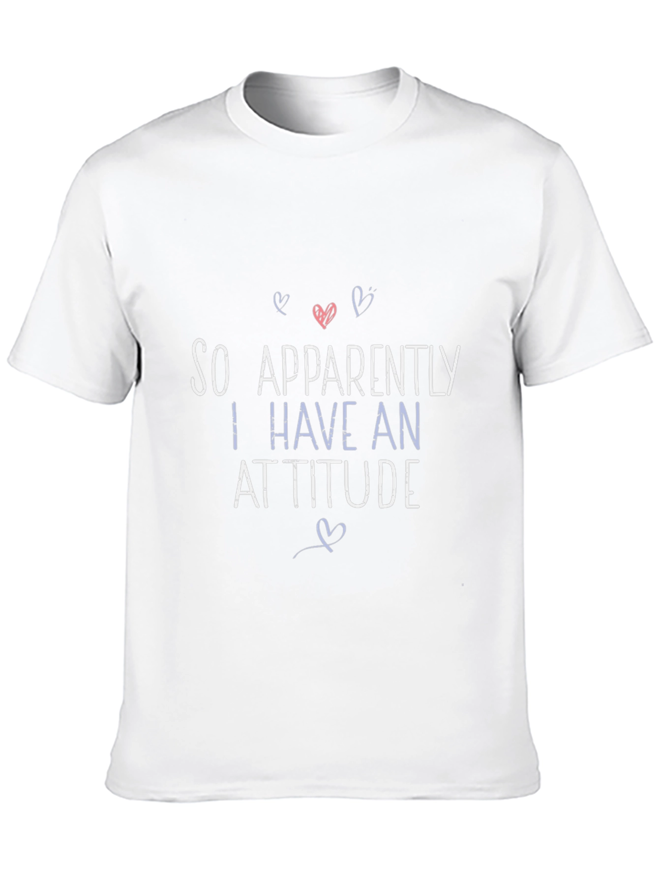 Funny Attitude T-Shirt - Black Crew Neck Tee