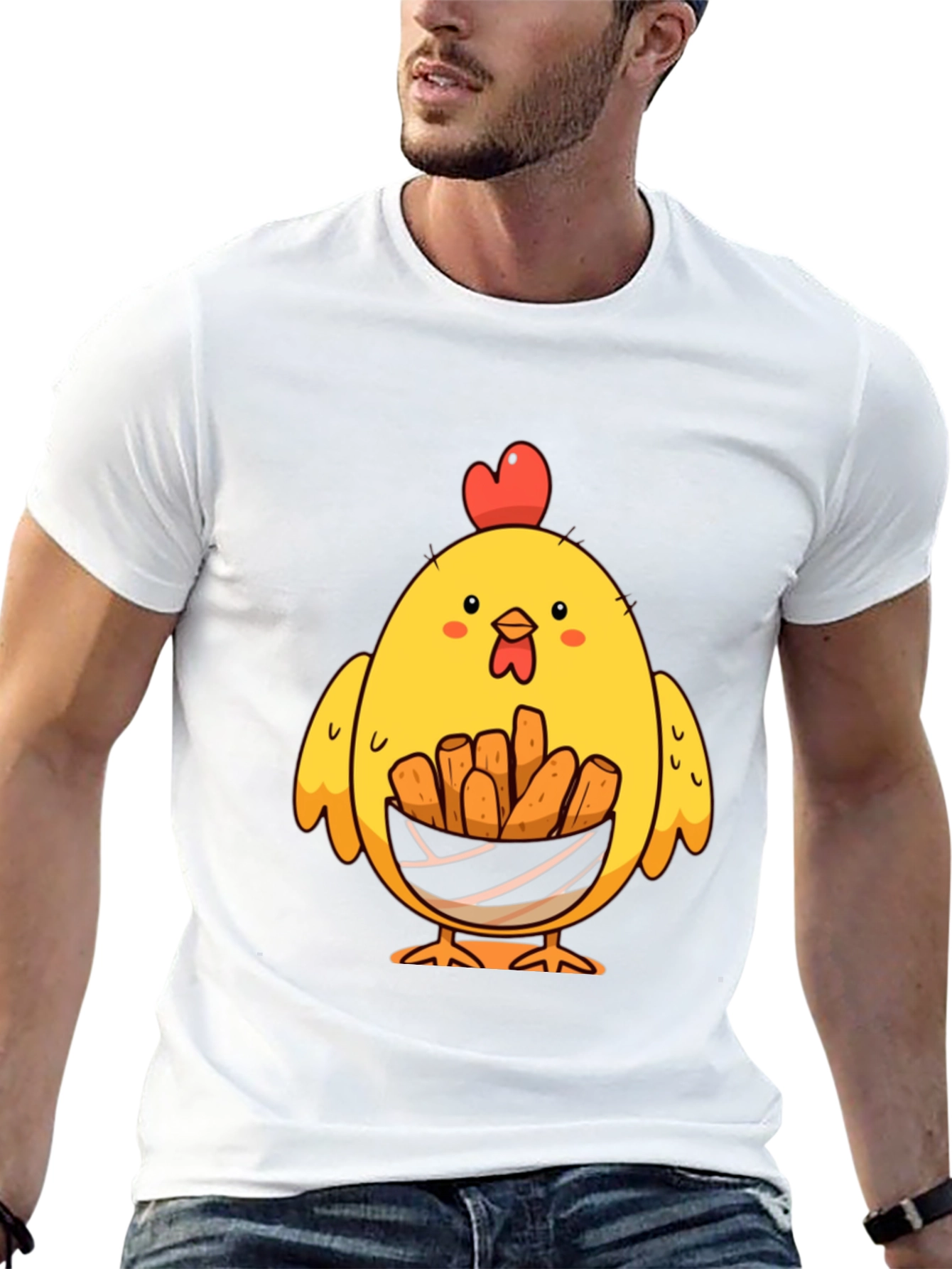 Chicken Nugget Lover T-Shirt - Cute Cartoon Chick