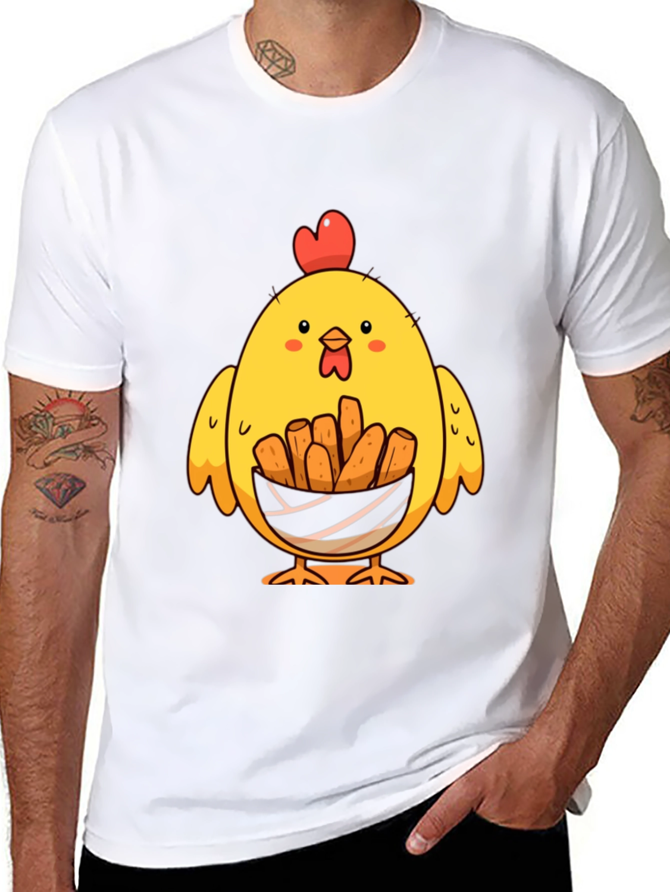 Chicken Nugget Lover T-Shirt - Cute Cartoon Chick
