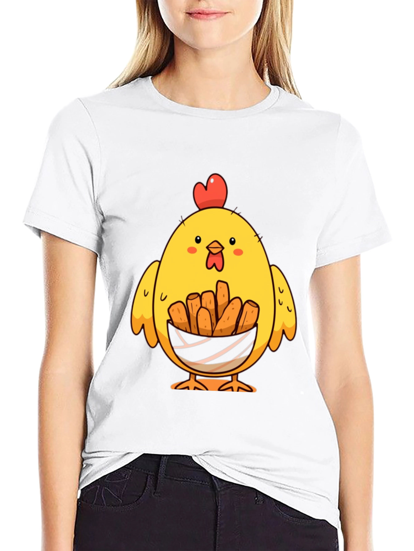 Chicken Nugget Lover T-Shirt - Cute Cartoon Chick