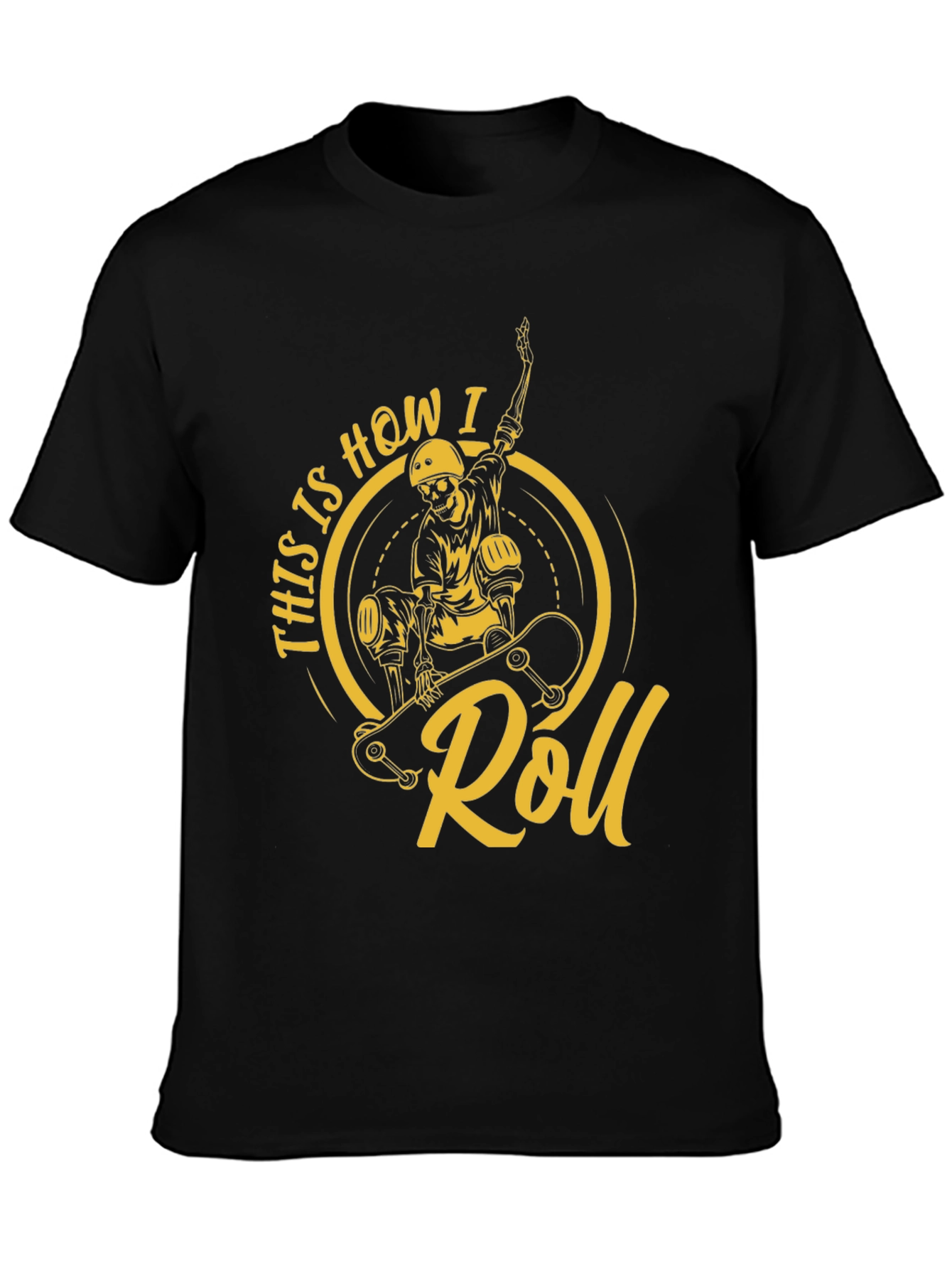 Skateboarding Skeleton T-Shirt - This is How I Roll
