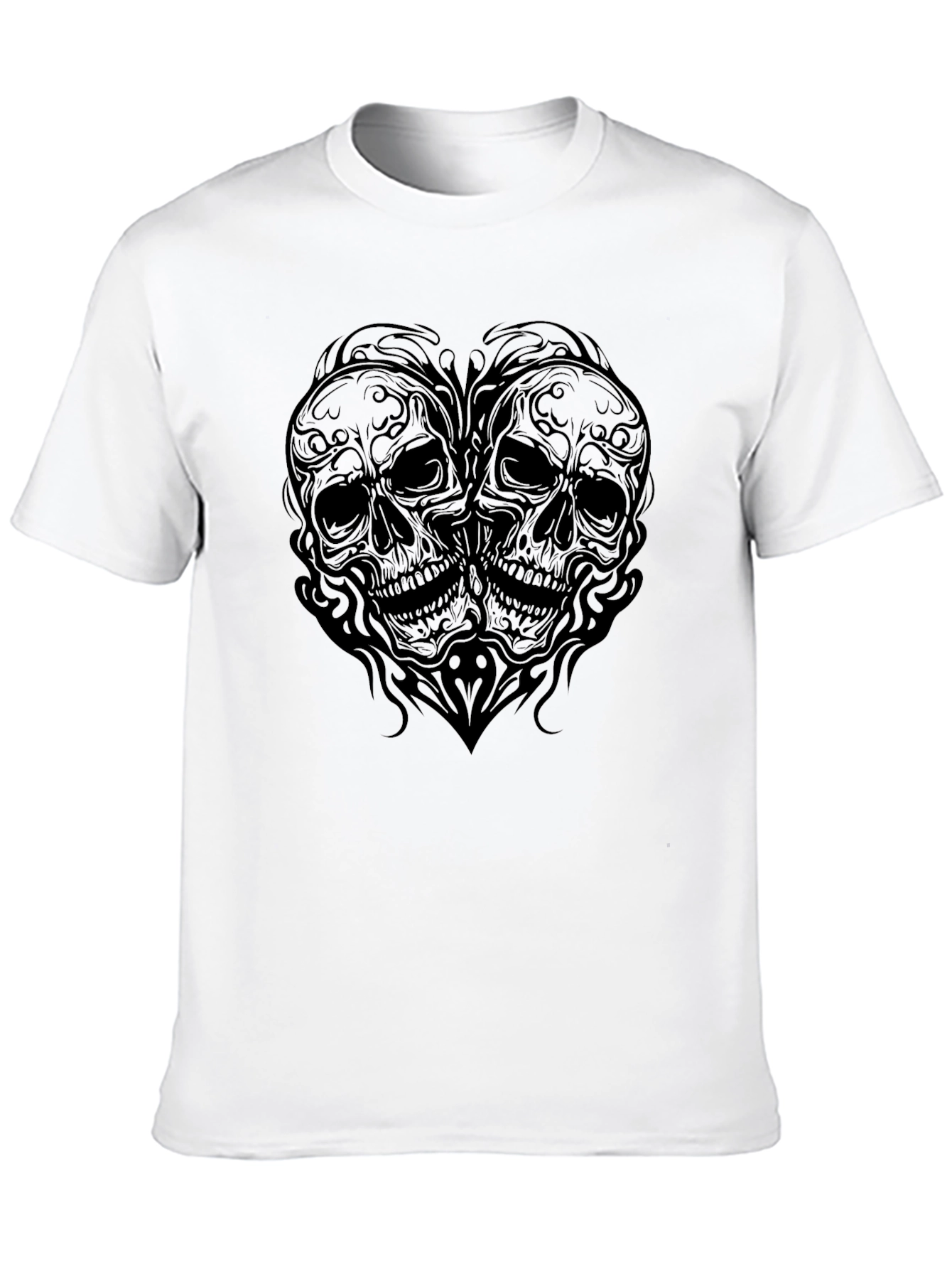Skull Heart Graphic T-Shirt - Dark Romance Tee