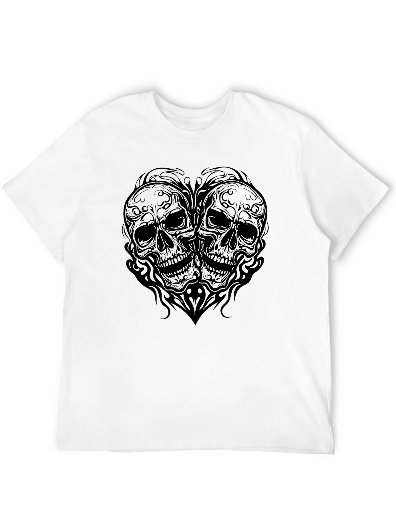 Skull Heart Graphic T-Shirt - Dark Romance Tee