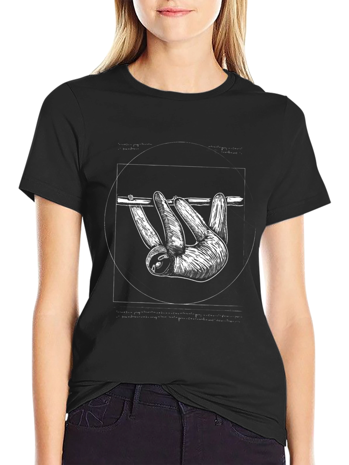 Sloth Graphic T-Shirt - Black