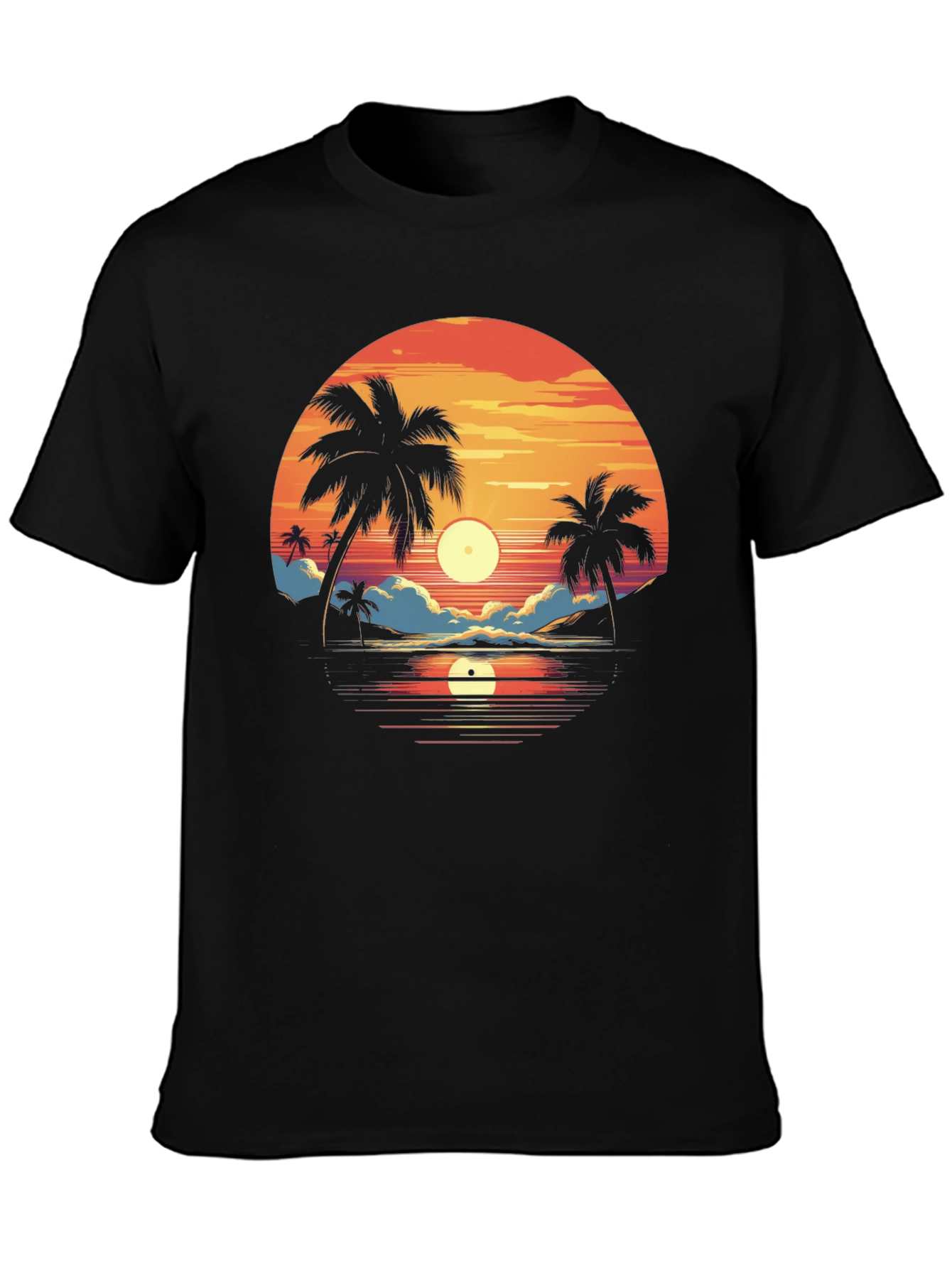 Sunset Palm Tree Graphic Tee