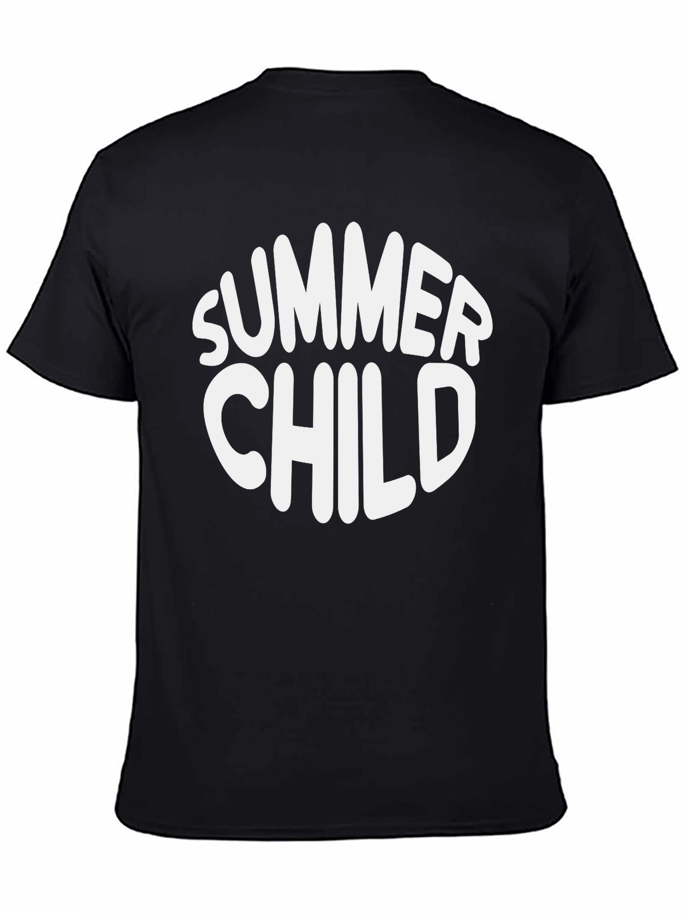 Summer Child T-Shirt - Black Crew Neck Tee