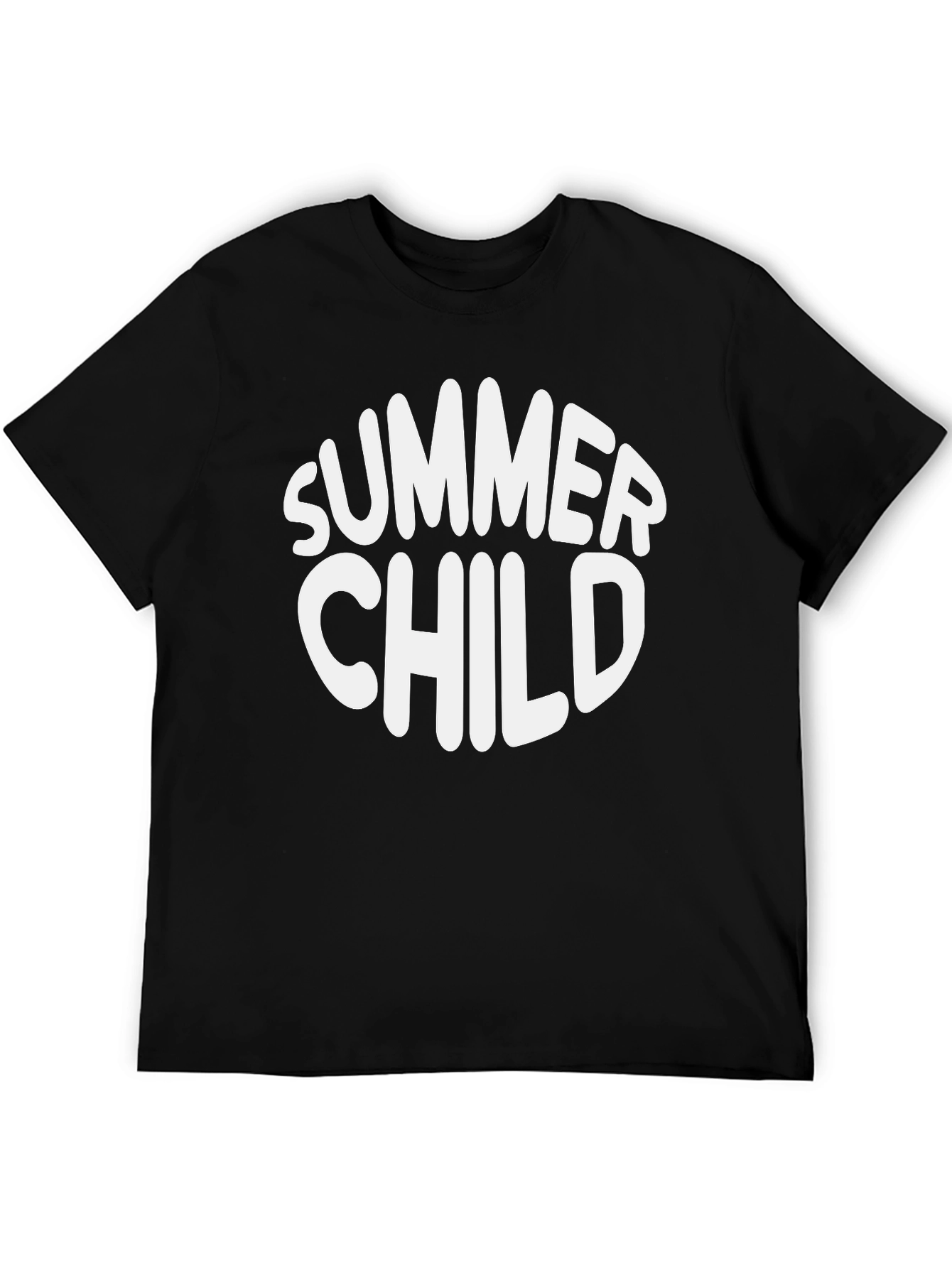 Summer Child T-Shirt - Black Crew Neck Tee